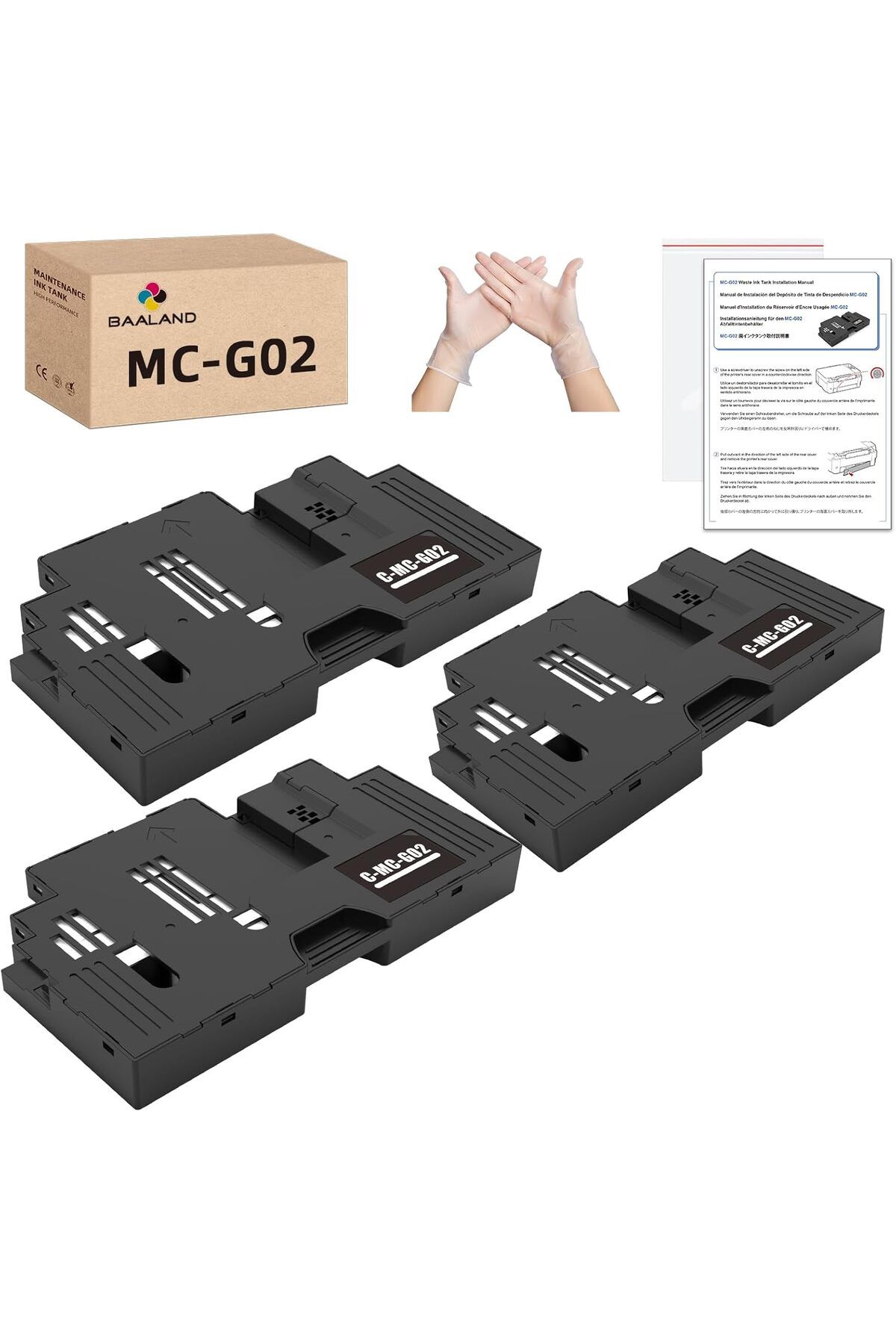 Canon ATIK KUTUSU Canon MC-G02 Maintenance Cartridge, PIXMA G1220, G2260, G620 & G3260 Printers (3-Pack)