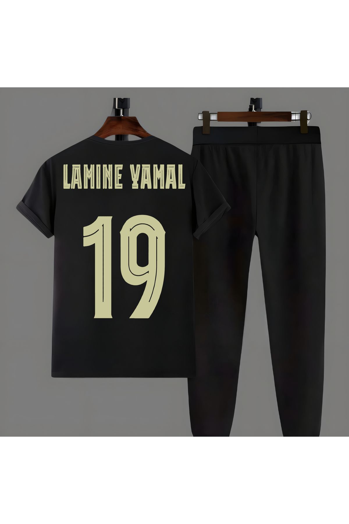 Biy Store Yamal Sırt Futbol Baskılı Unisex Kısa Kollu Tişört T-shirt Eşofman Takımı