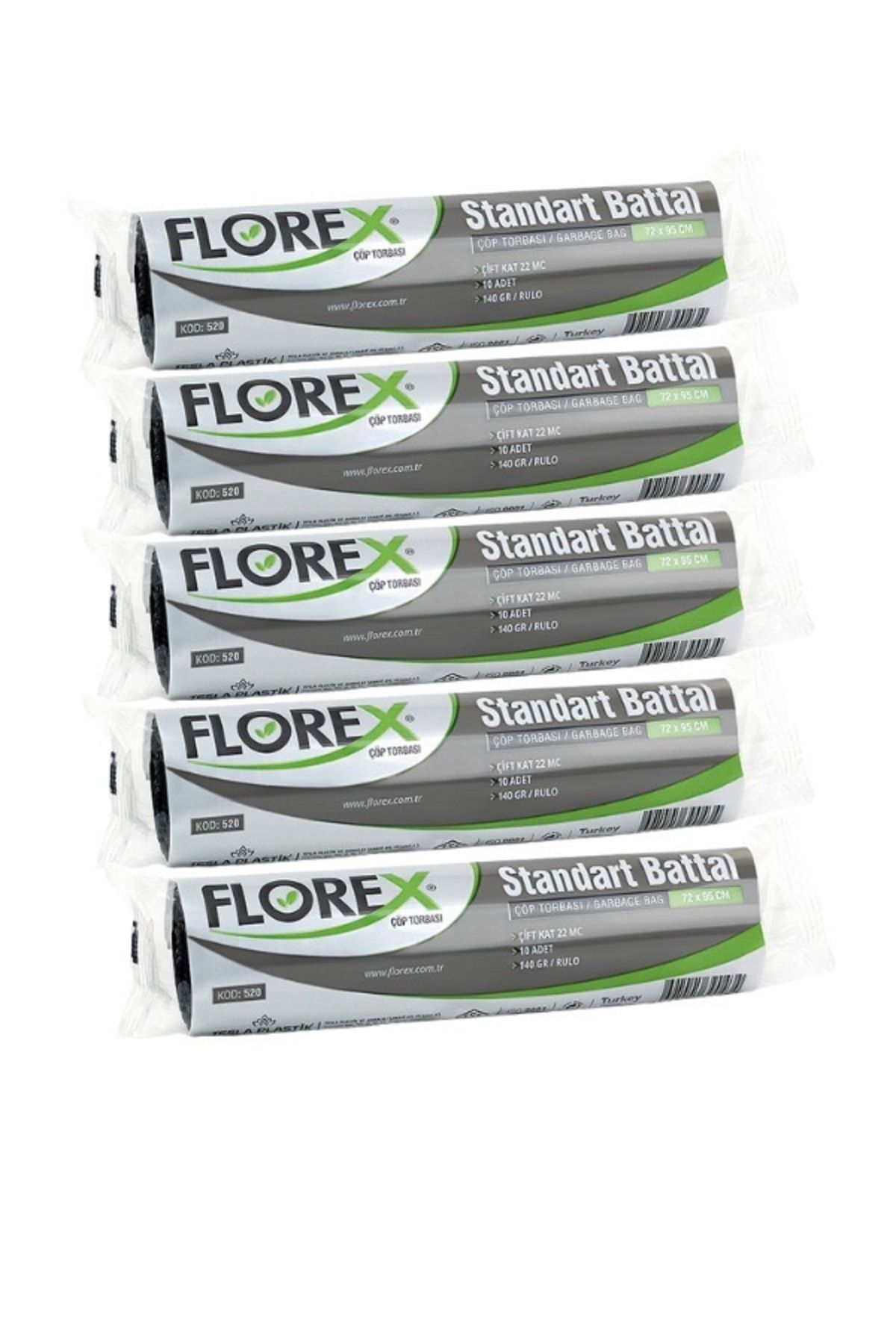 Florex Klasik Seri Standart Battal Çöp Torbası 5'li avantaj paket Yıldız Katlama