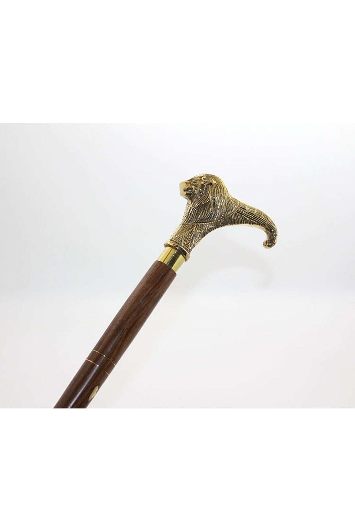 Orkun MANDIRACILAR Pirinç Aslan Büstü Baston Model 1