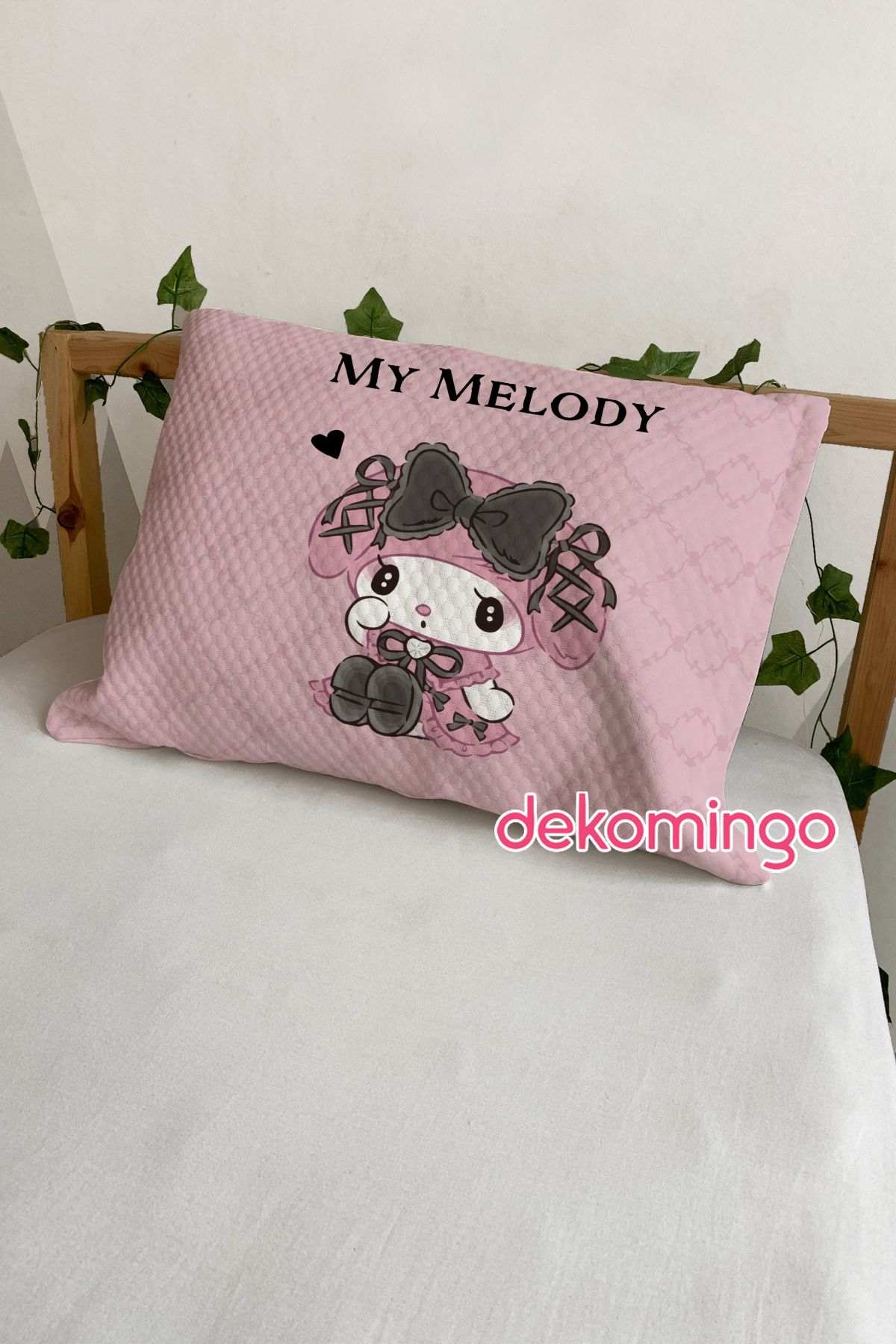 dekomingo PEMBE DANTELLİ MY MELODY 2 ADET YASTIK KILIFI