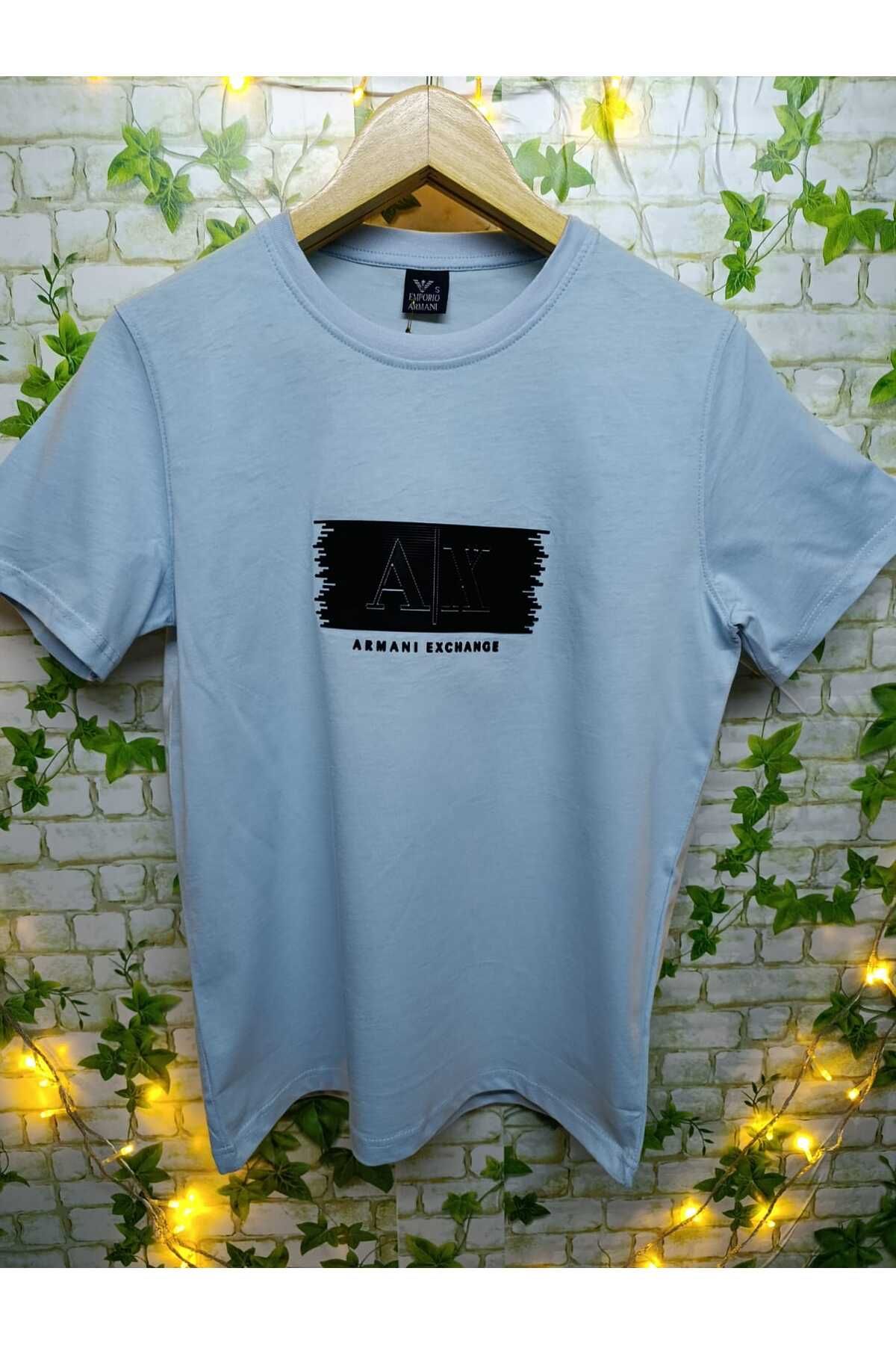 Lumina Trade Lumina A X Baskılı Bisiklet Yaka T-shirt