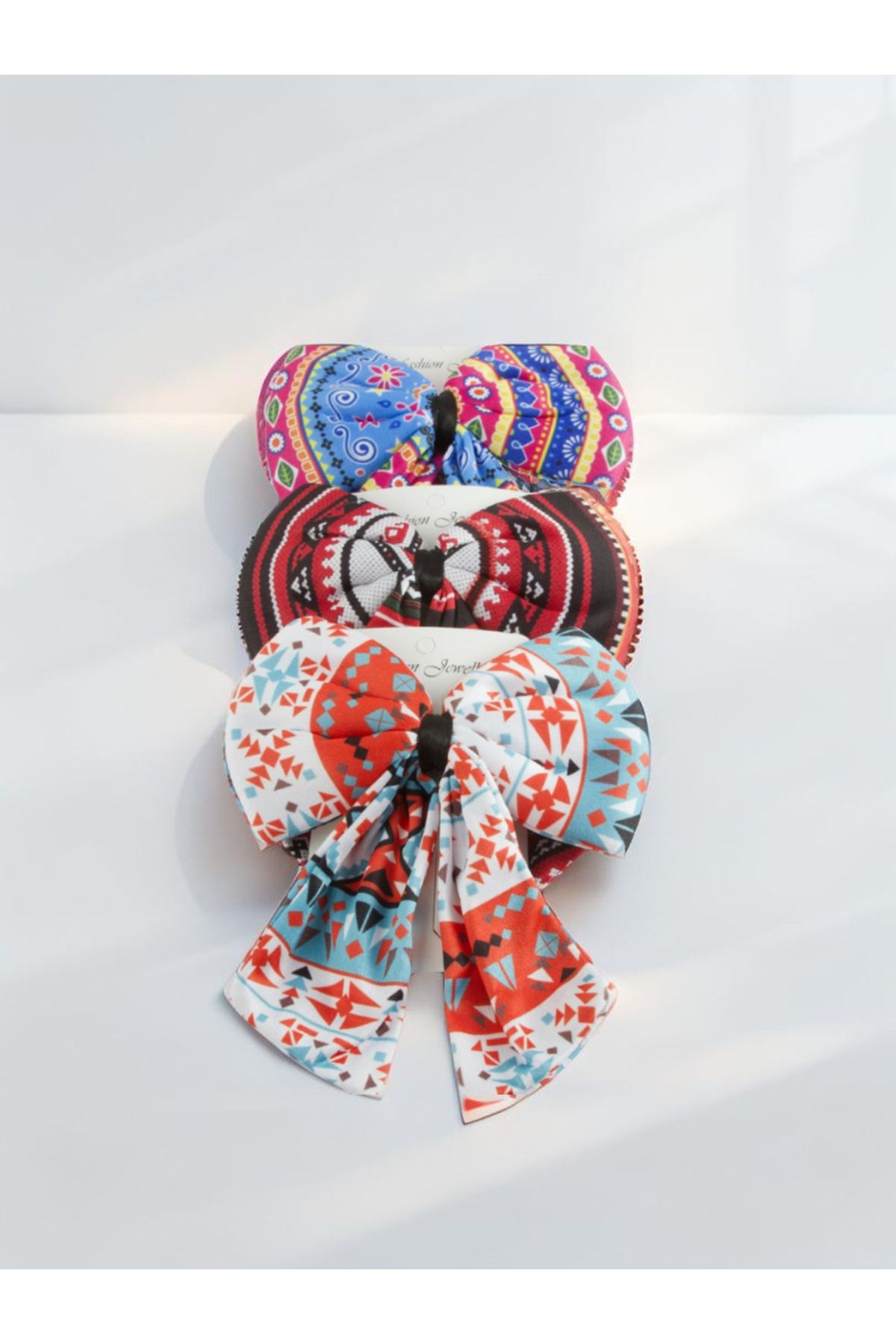 ZERİUM Kilim Motifli Otomatik Kadın Saç Tokası – 18 cm Şık Saç Aksesuarı