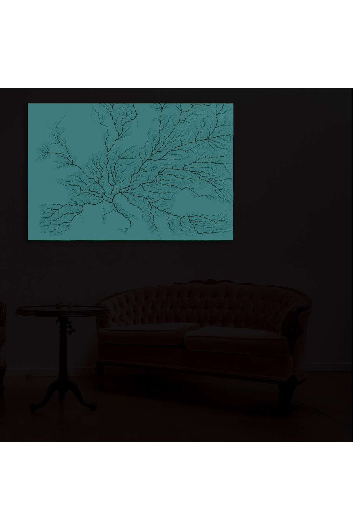 startonight-DualView Startonight Picture Tree Pink Map Road to Rome, glow in the dark, 80 x 120 cm 4
