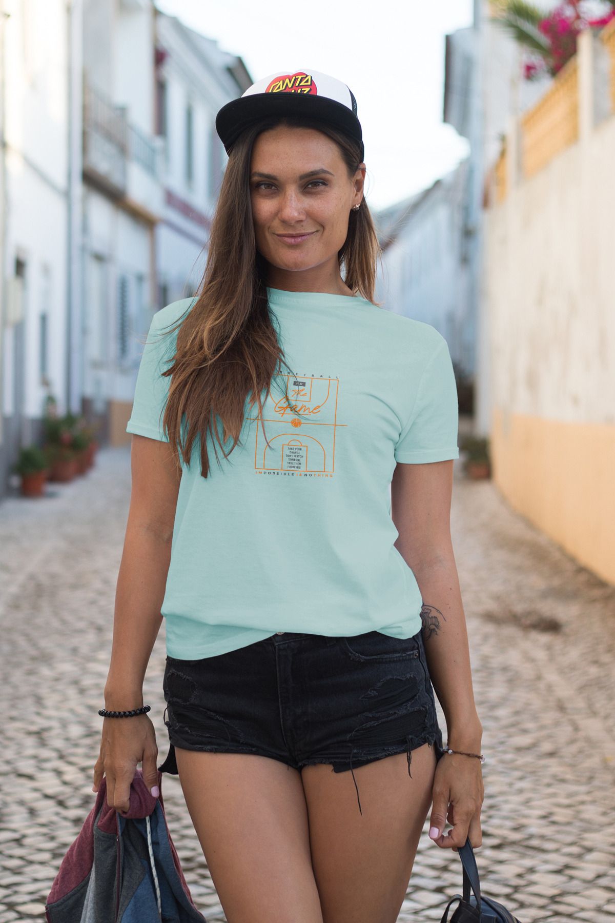 Decrift Basketbol %100 Pamuk Kadın T-Shirt