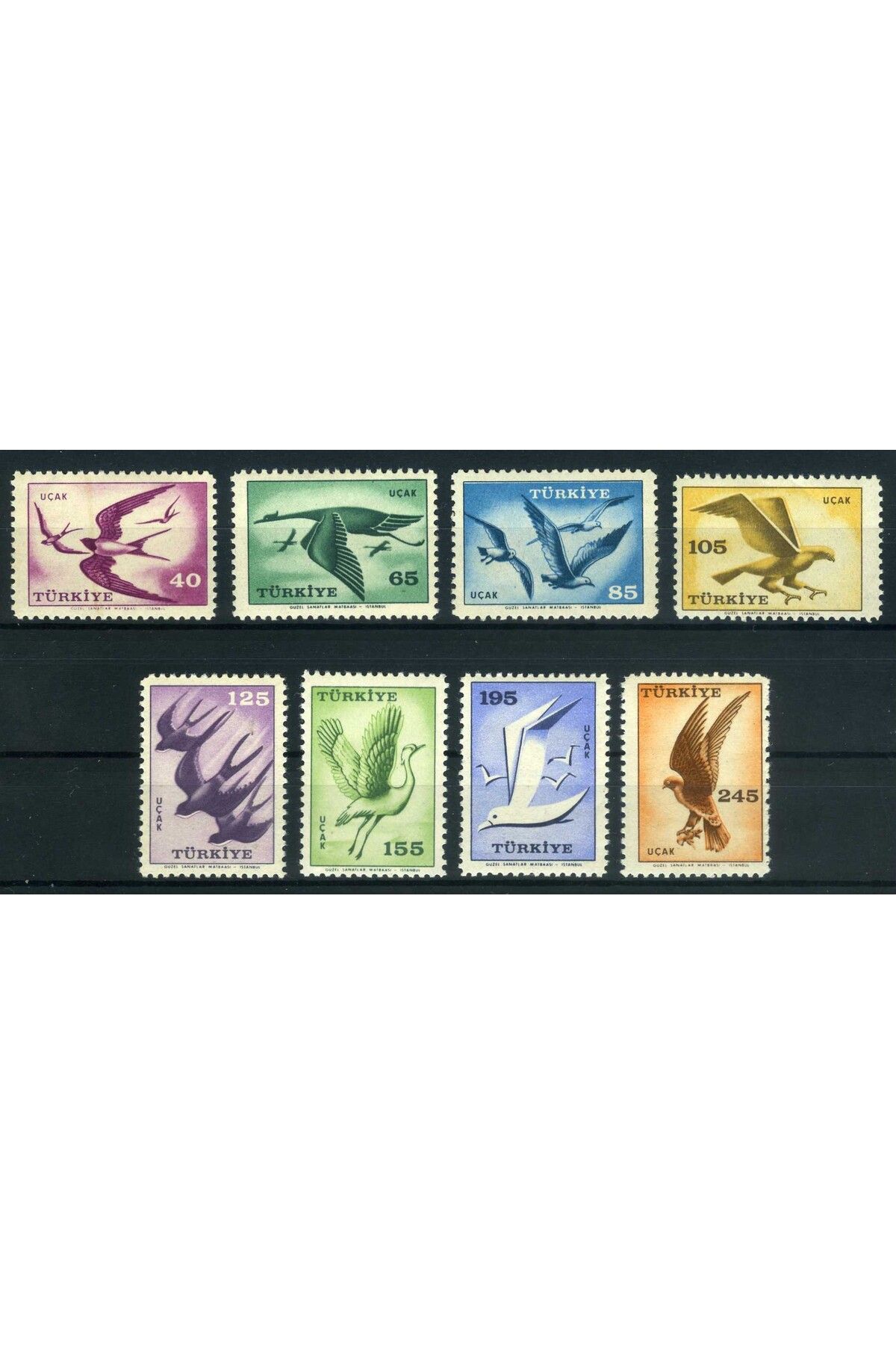Jupiter Stamps Koleksiyon Pulları,1959 Kuş Resimli Uçak Pulları, Konsept Hediyelik, Hobi Dünyası,ASB-661089765