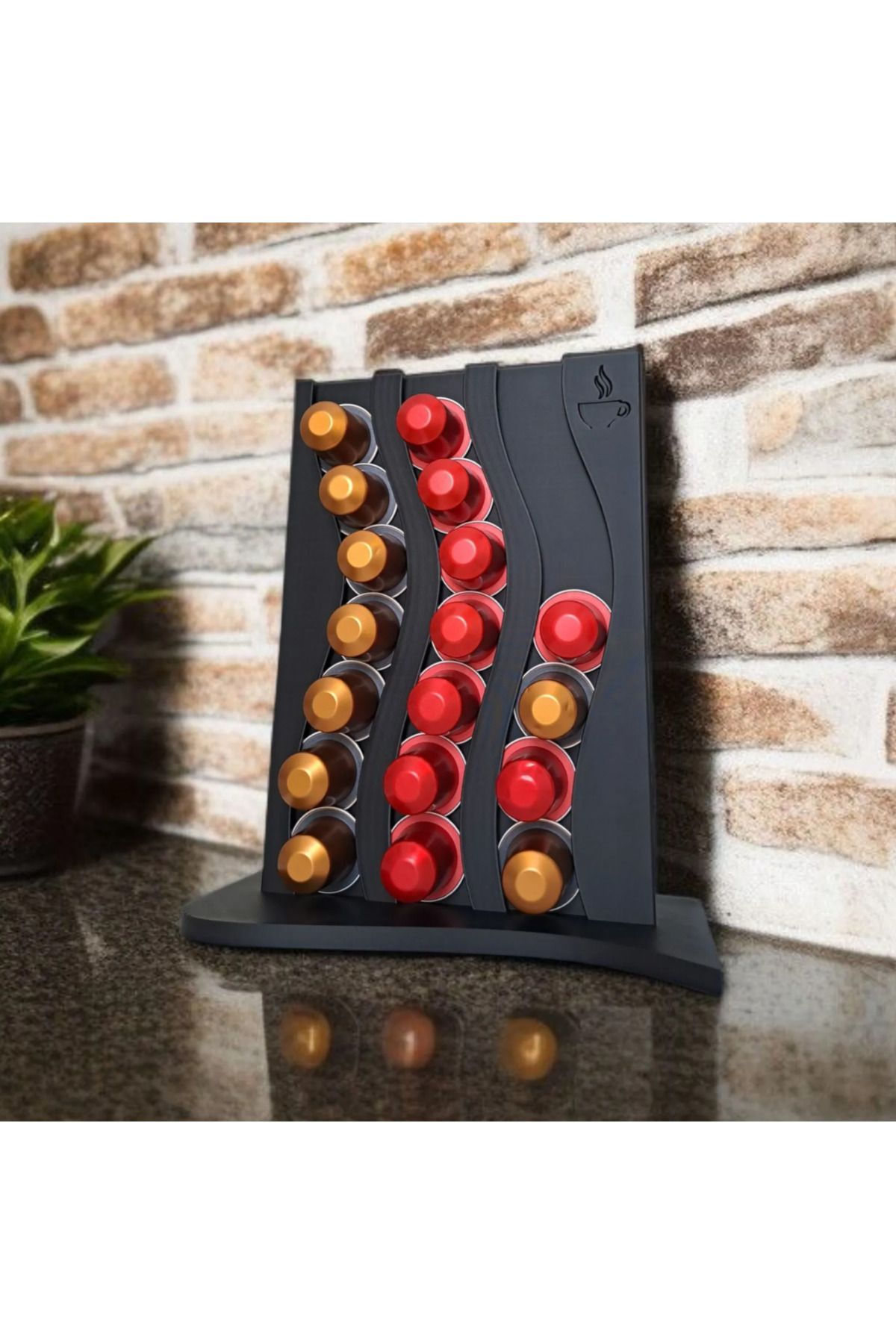 ÖZTÜRK MAKİNE Nespresso Uyumlu Kahve Kapsül Tutucu Kutusu Standı