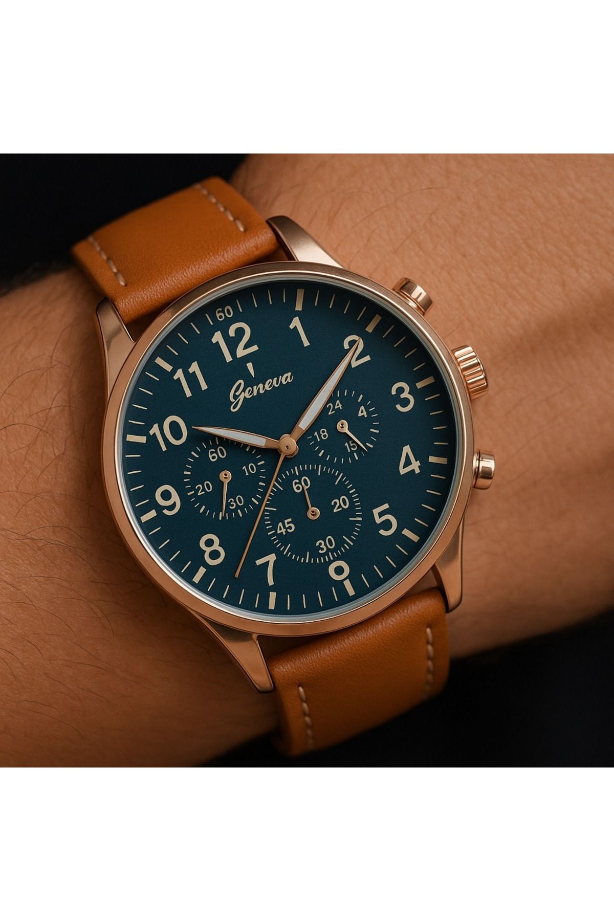 Feron accessories Erkek Kol Saati Deri Kordonlu TM-521