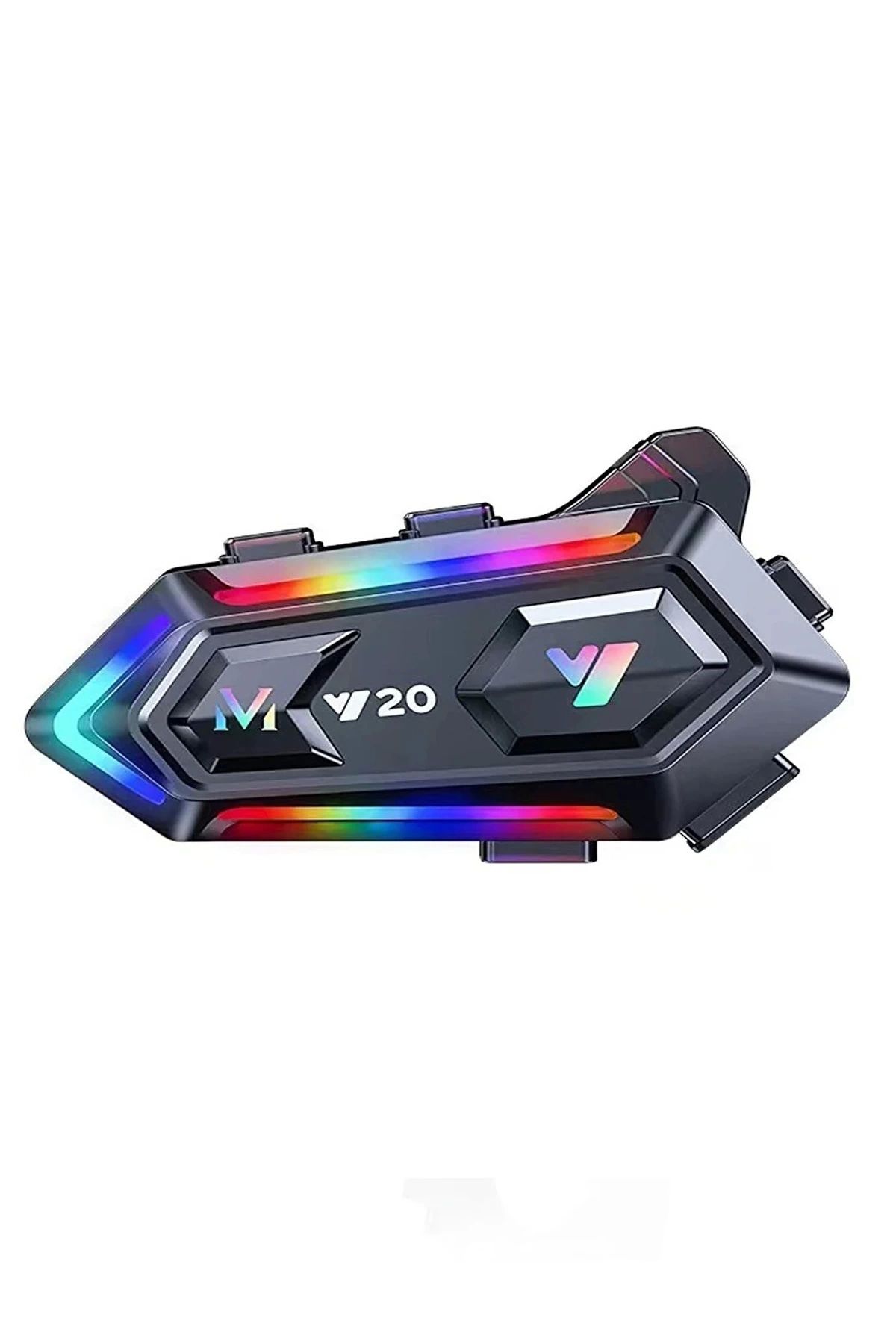 No8 Home Y20 Motor Kurye Kask Kulaklık Rgb Modlu Bluetooth Motosiklet Kulaklık 5.3 Bluetooth Interkom