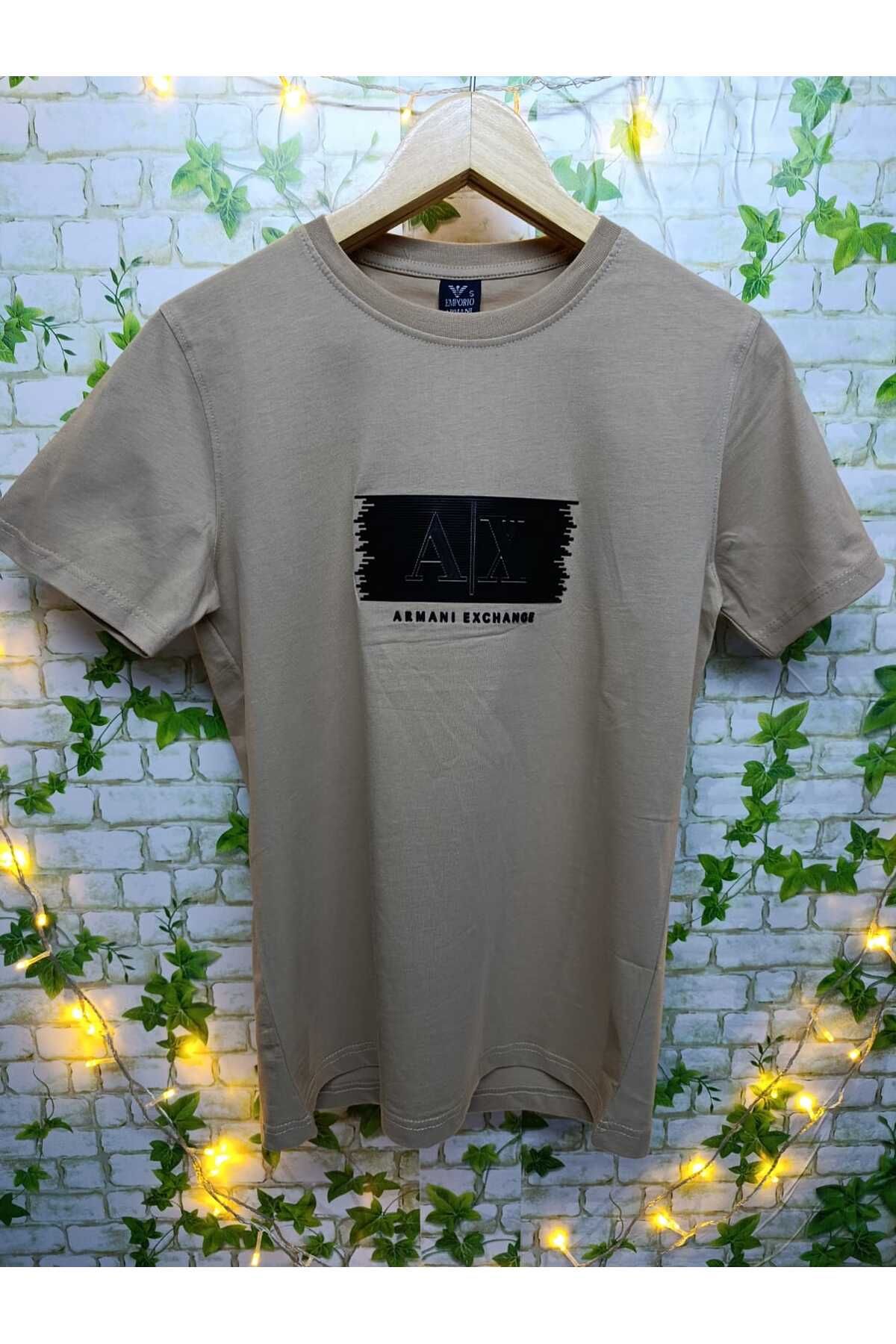 Lumina Trade Lumina A X Baskılı Bisiklet Yaka T-shirt