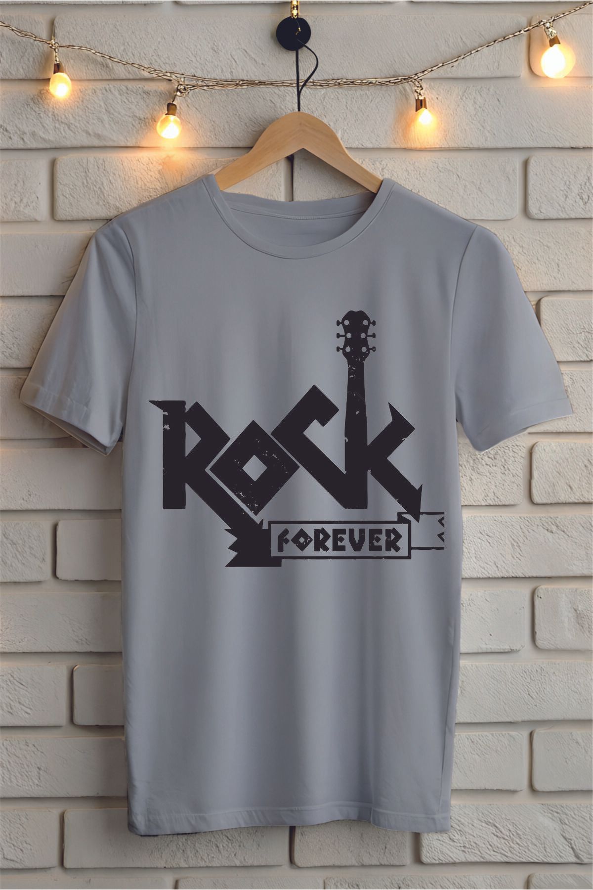 ModaSphere ROCK Baskılı Unisex Oversize Tişört