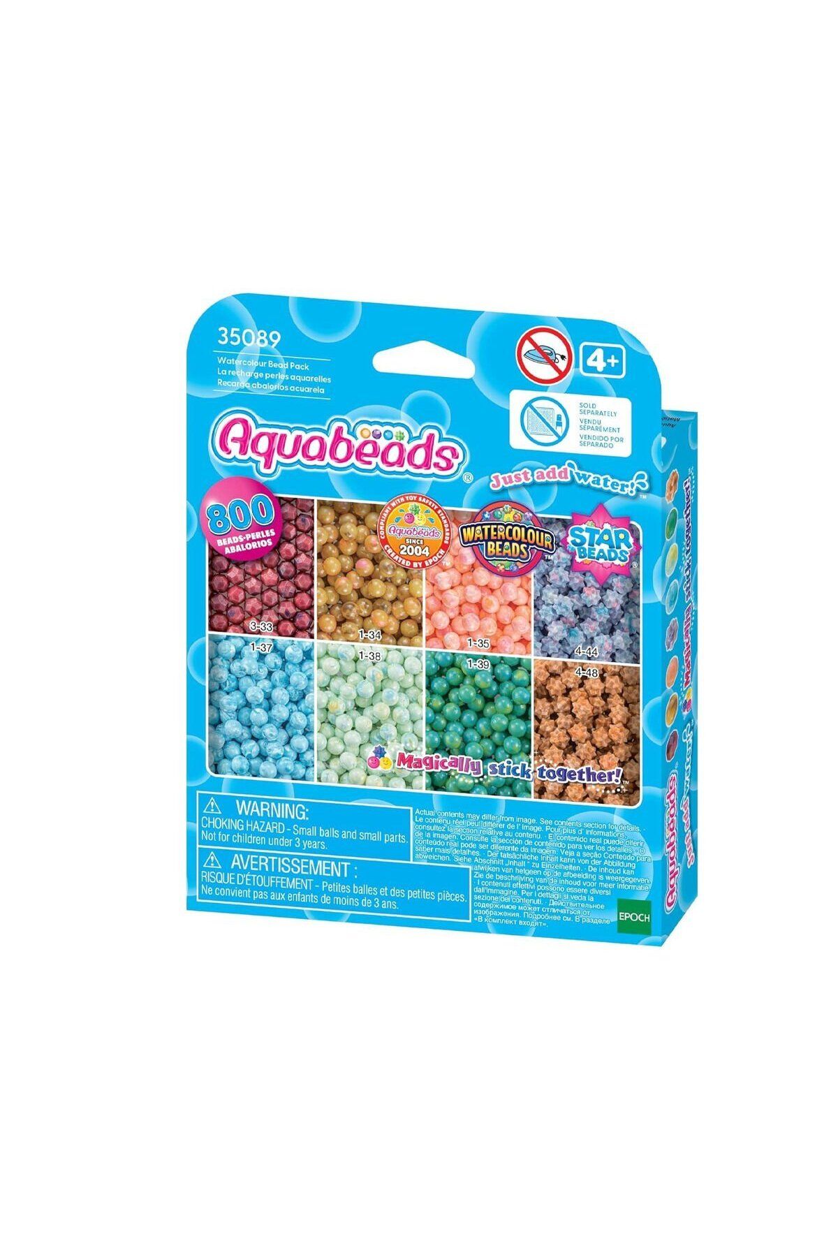 ADORE OYUNCAK 35089 AquaBeads Suluboya Renkleri Yedek Boncuk Pakedi- 800 parça +4 yaş