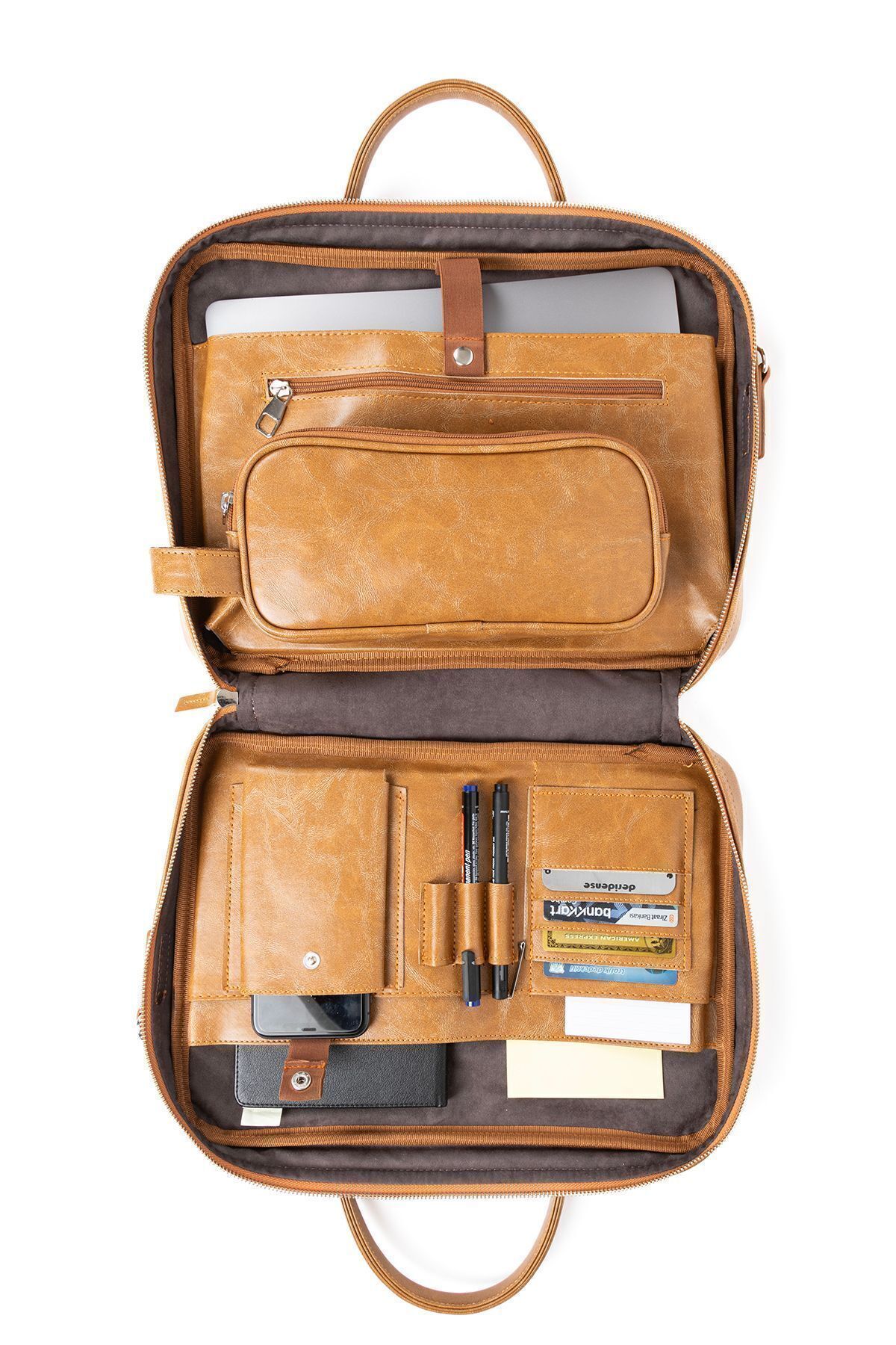 Paris Business Club Macbook Organizer Laptop Evrak Çantası 13" & 14" Inç Vegan Deri