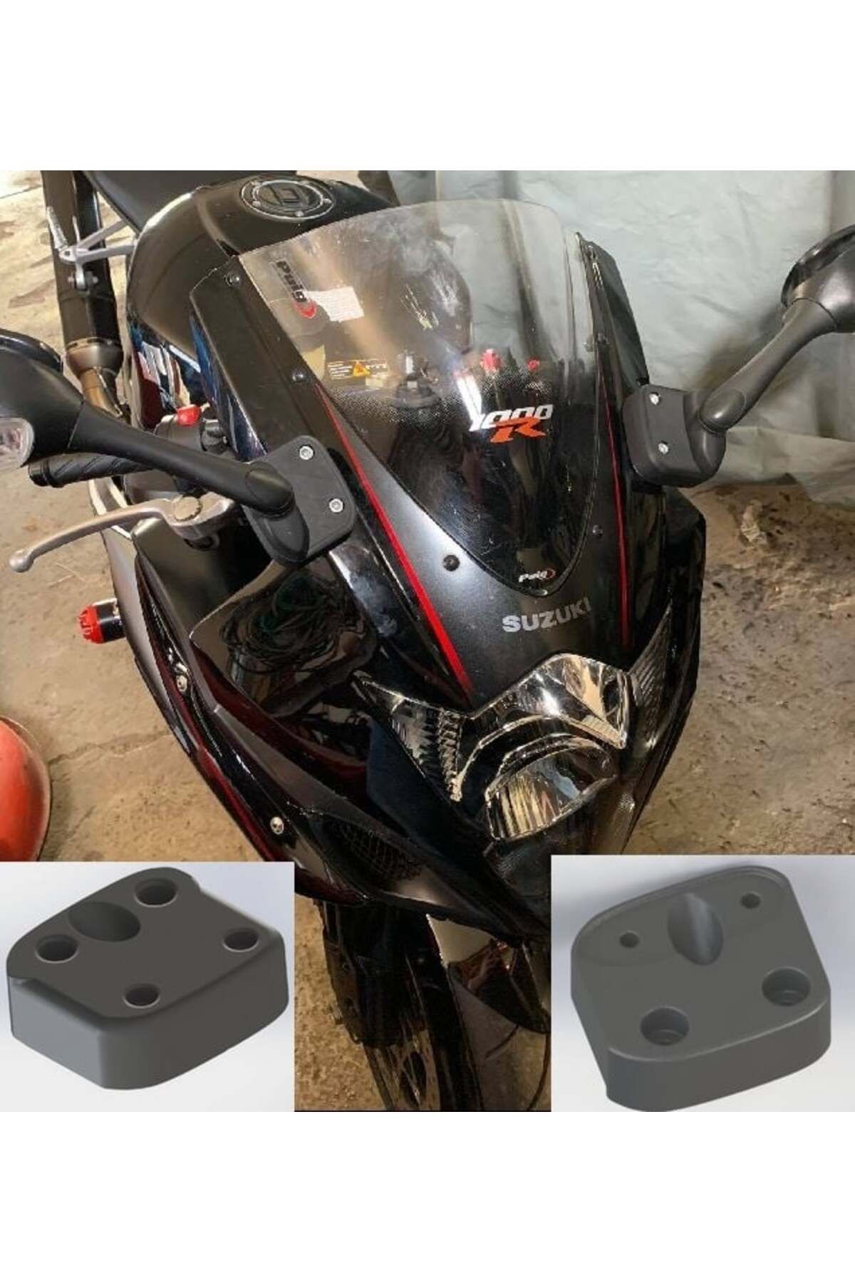 Lucest Suzuki GSXR Uyumlu Ayna Uzantısı (Plastik Aparattır)