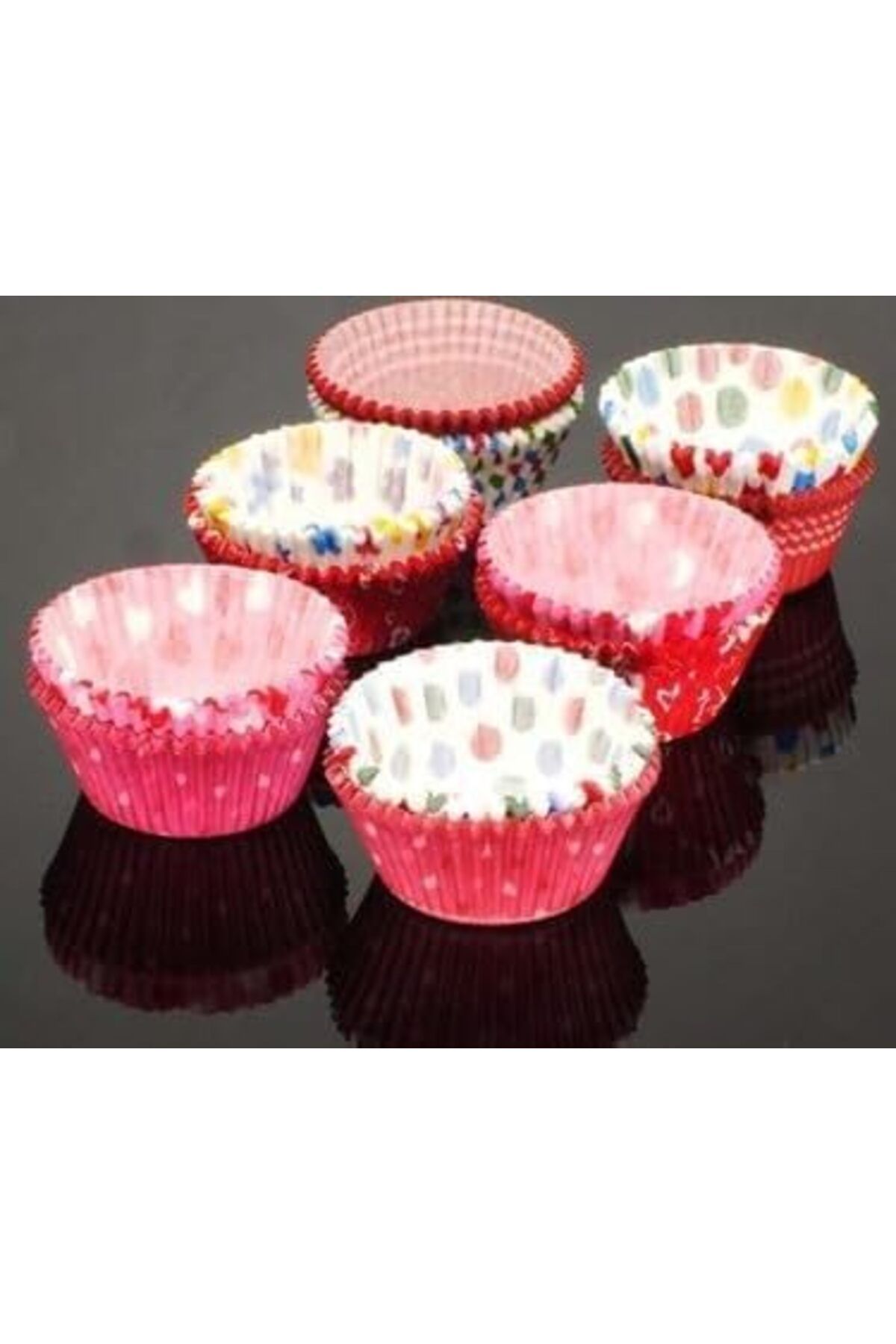 STOREMAX ELZ Home 100 Adet Desenli Cupcake Kalıbı,Renkli Browni Ve Muffin Kabı,Kağıdı FRNTR 1127478
