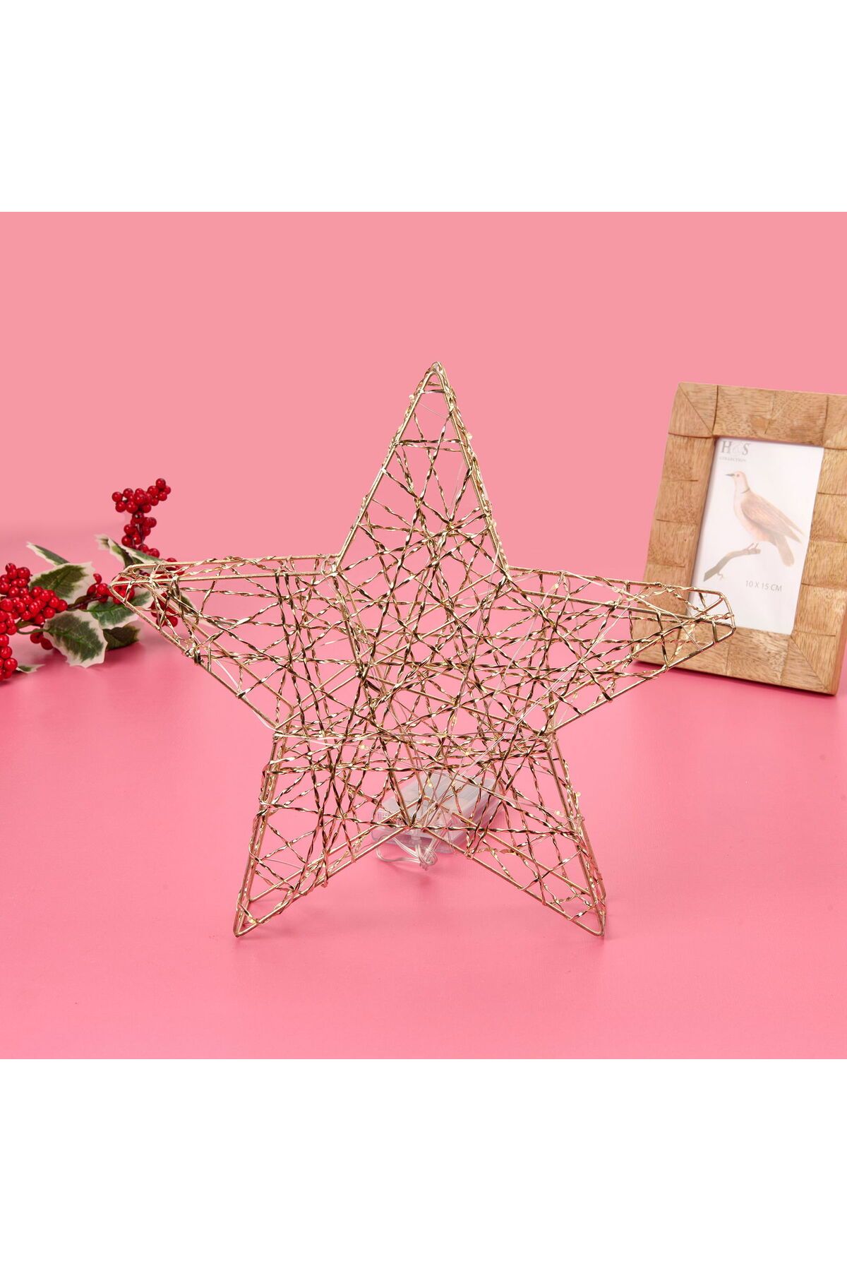 MATMEL Yıldız Dekoratif Aydınlatma - Sarı - 30 cm