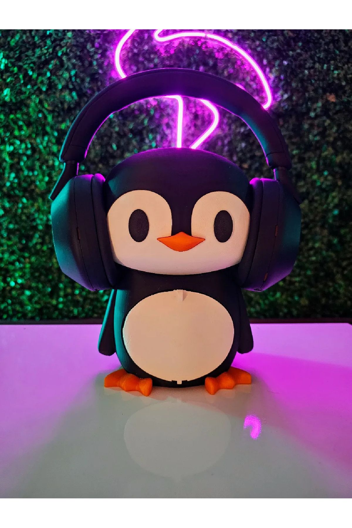 Wuun Store Penguen Kulaklık Tutucu Kapakllı Dekoratif 20x14x12