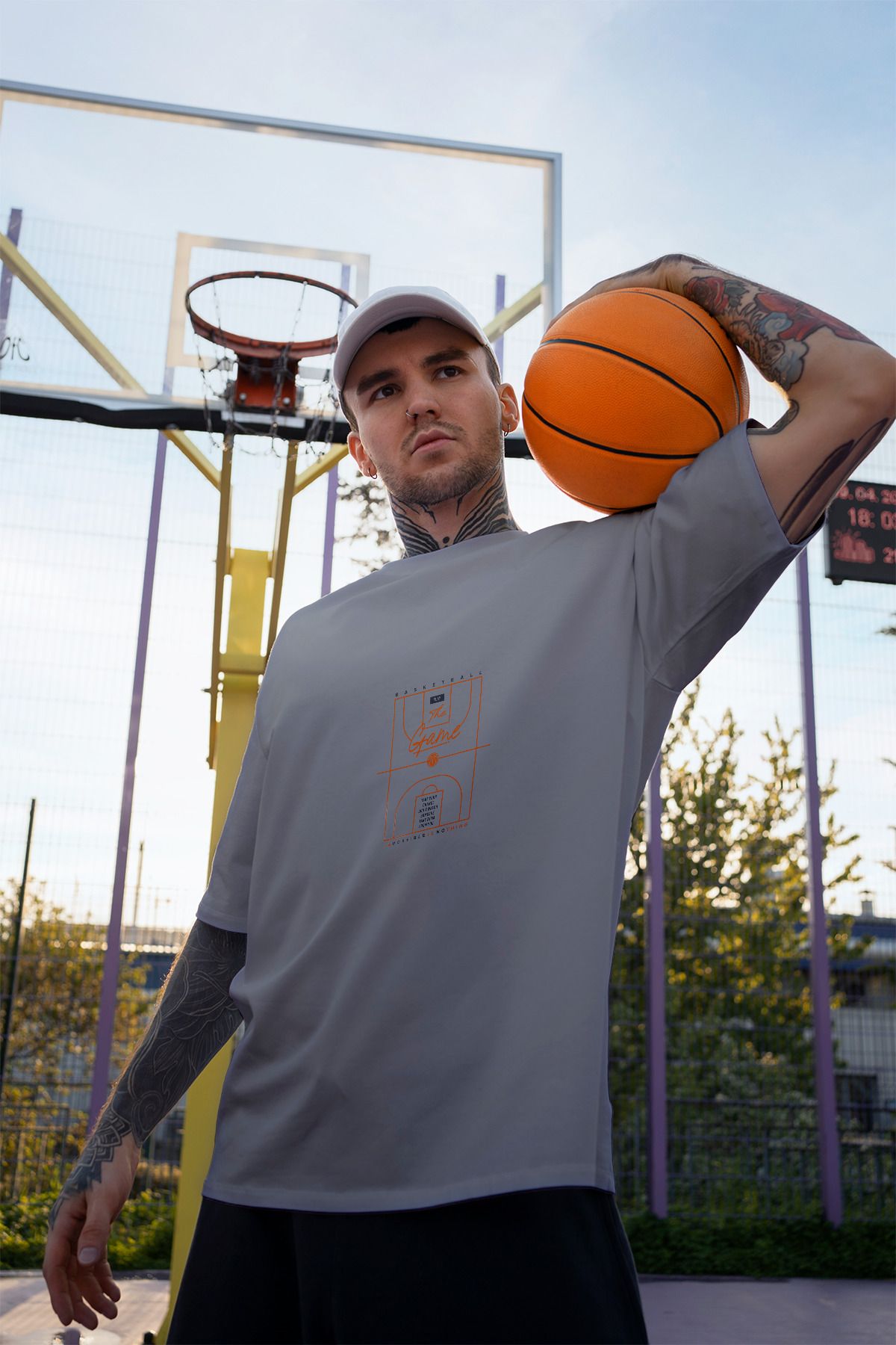 Decrift Basketbol %100 Pamuk Erkek T-Shirt