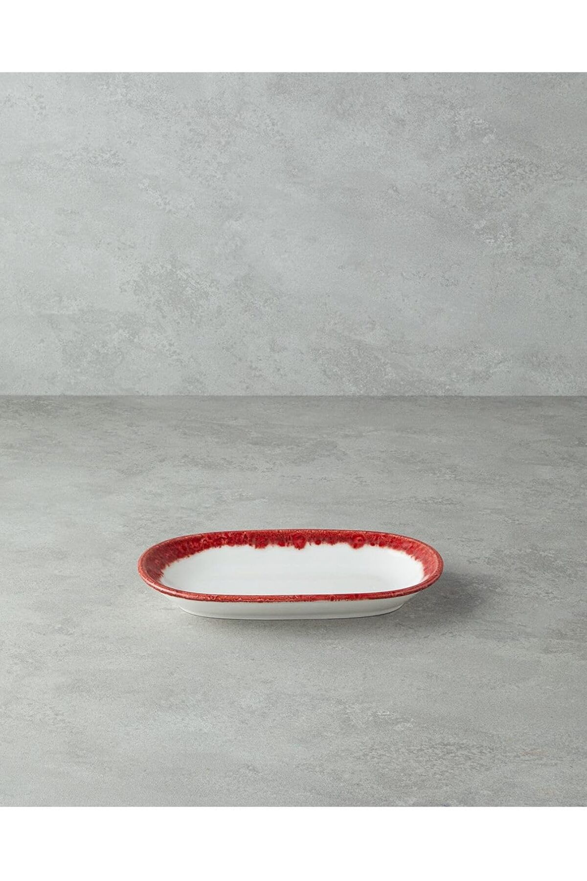 Mu Art Ahşap Mrt Home Larry Porselen Kayık Tabak 29 cm Kırmızı Art 871301