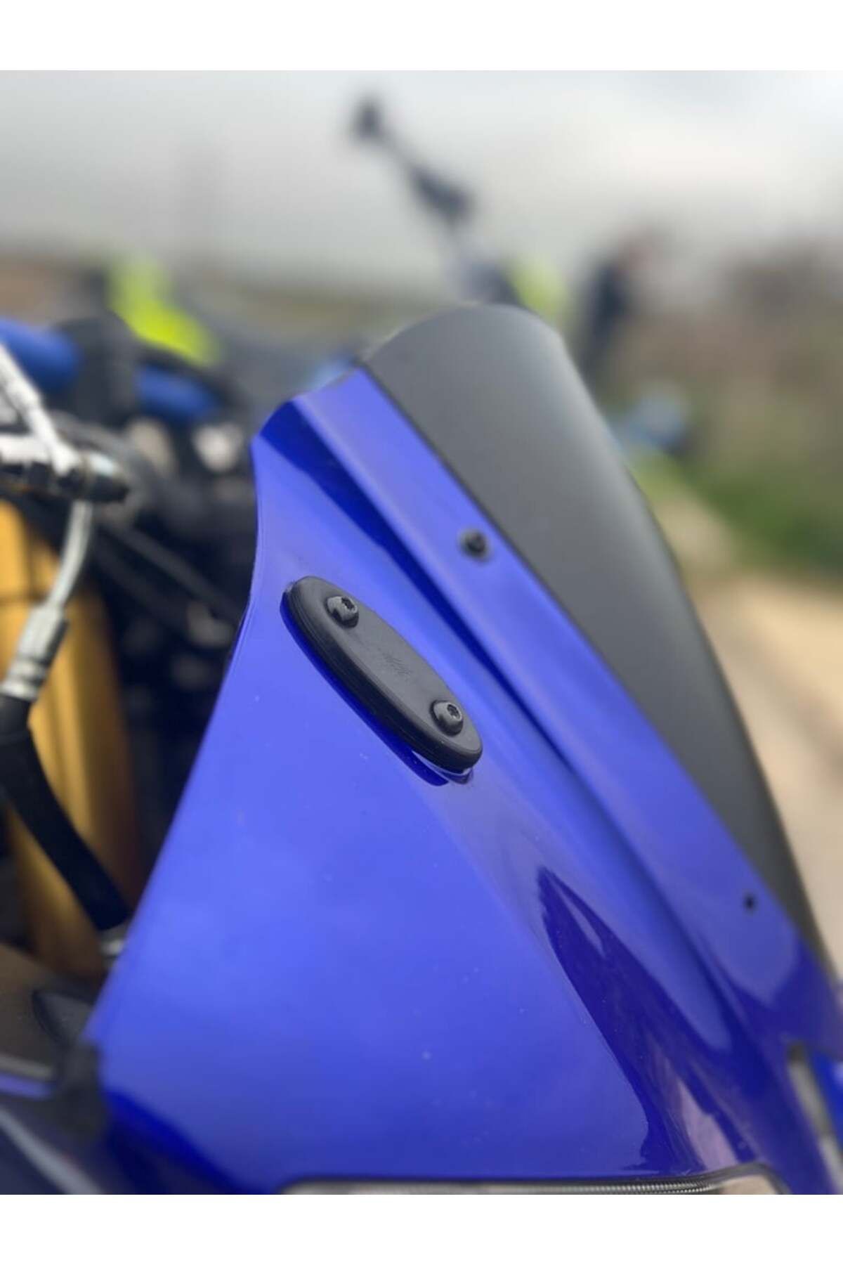 Lucest Yamaha YZF R125 Uyumlu  Ayna Blok Kapalı Plakalar (2014-2018) (Plastik Aparattır!!!)