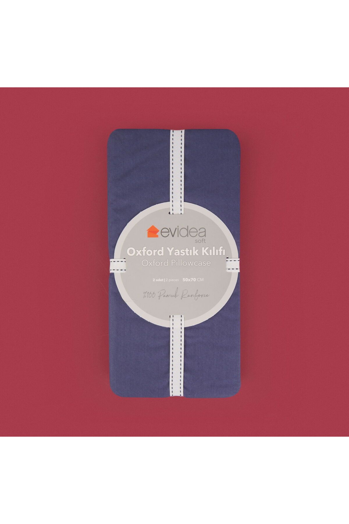 MATMEL Basic Oxford 2'li Yastık Kılıfı - Lacivert - 50x70 cm