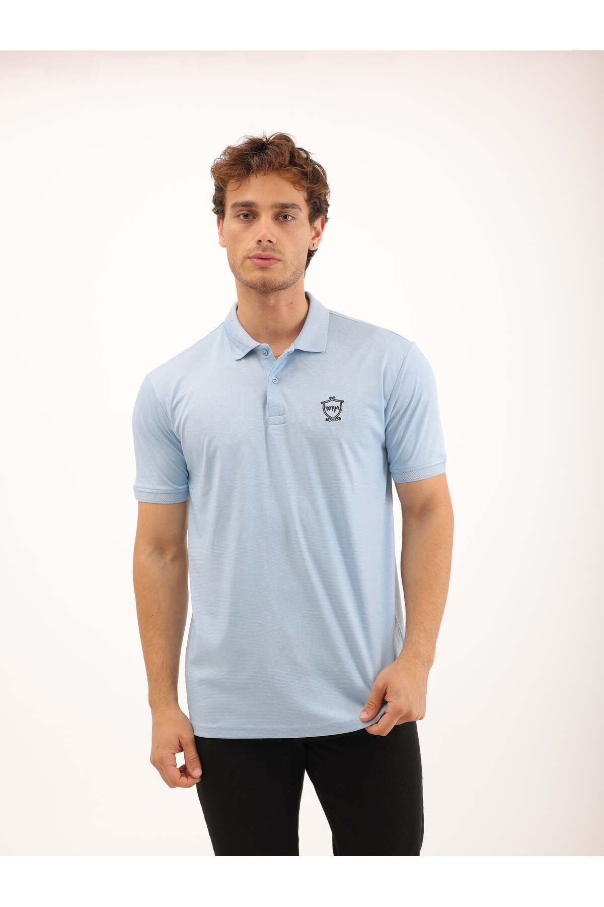 WKM Erkek Regular Fit Polo Yaka İnterlok T-Shirt