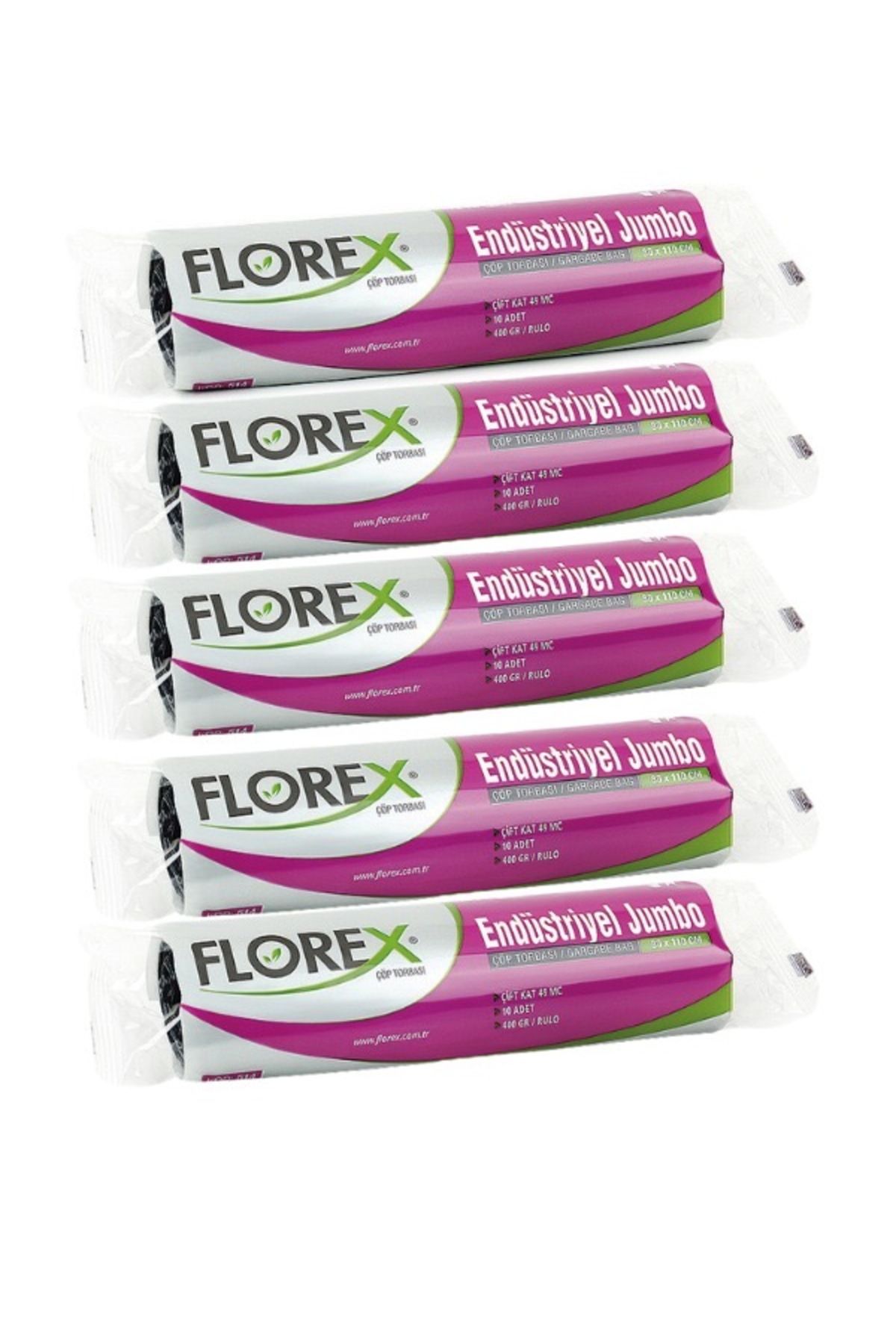 Florex Klasik Seri Endüstriyel Jumbo Çöp Torbası 5’li avantaj paket Yıldız Katlama