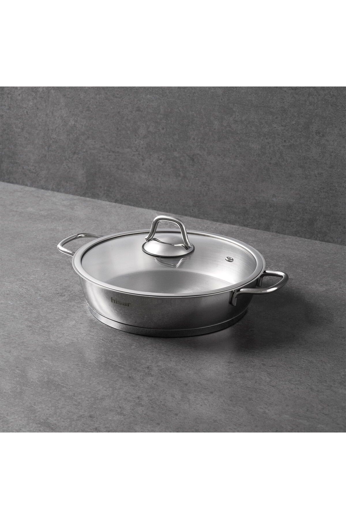 ASPARTAM Teos Çelik Basık Tencere - Inox - 24 cm