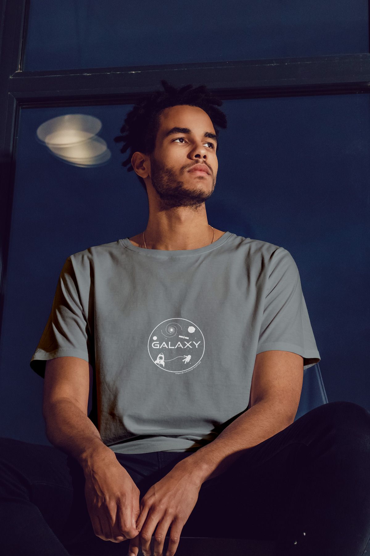 Decrift Galaxy %100 Pamuk Erkek T-Shirt