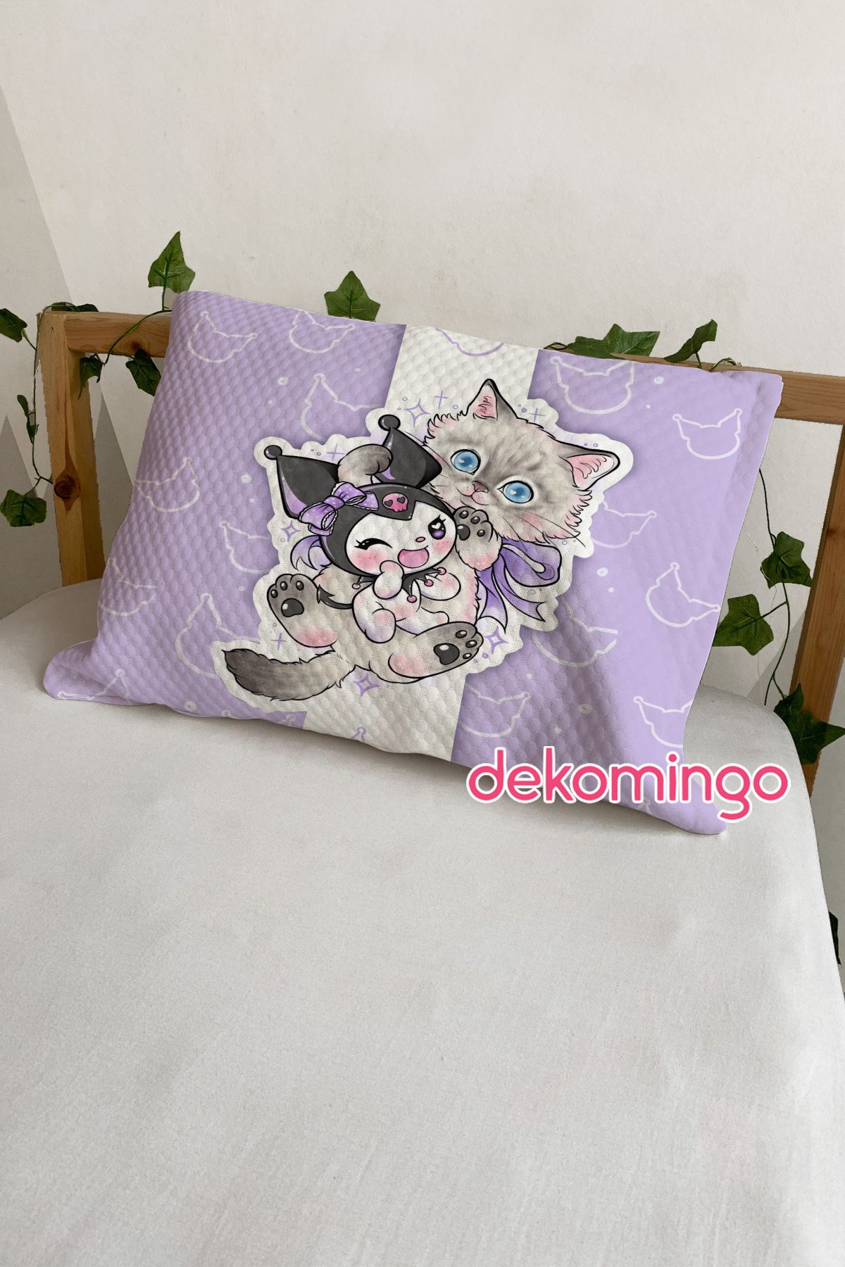 dekomingo KEDİLİ KUROMİ 2 ADET YASTIK KILIFI