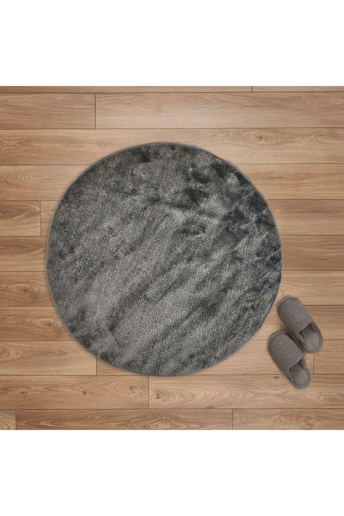 MATMEL Yuvarlak Halı - Antrasit - 120x120 cm