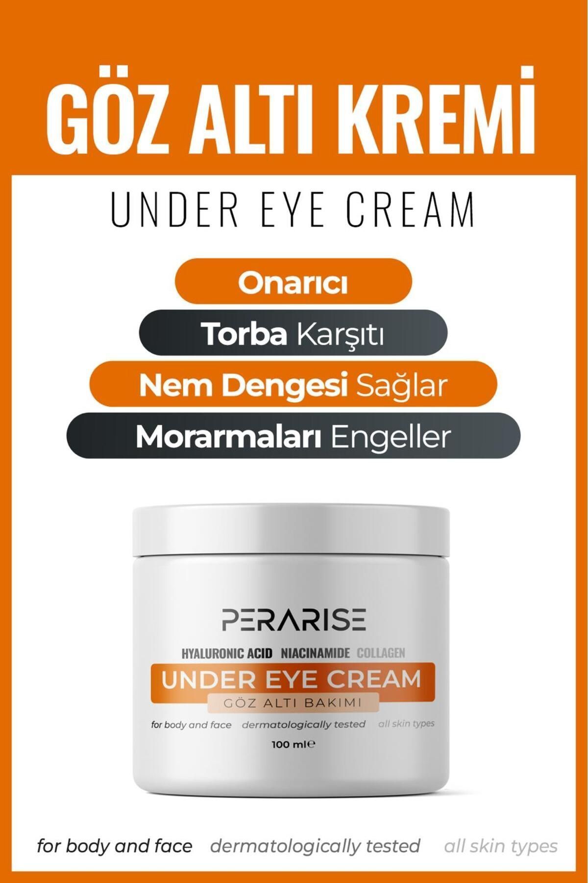 PeraRise Göz Altı Torbası, Göz Çevresi Morluk Ve Ince Çizgi Karşıtı, Aydınlatıcı Gözaltı Bakım Kremi 30 Ml