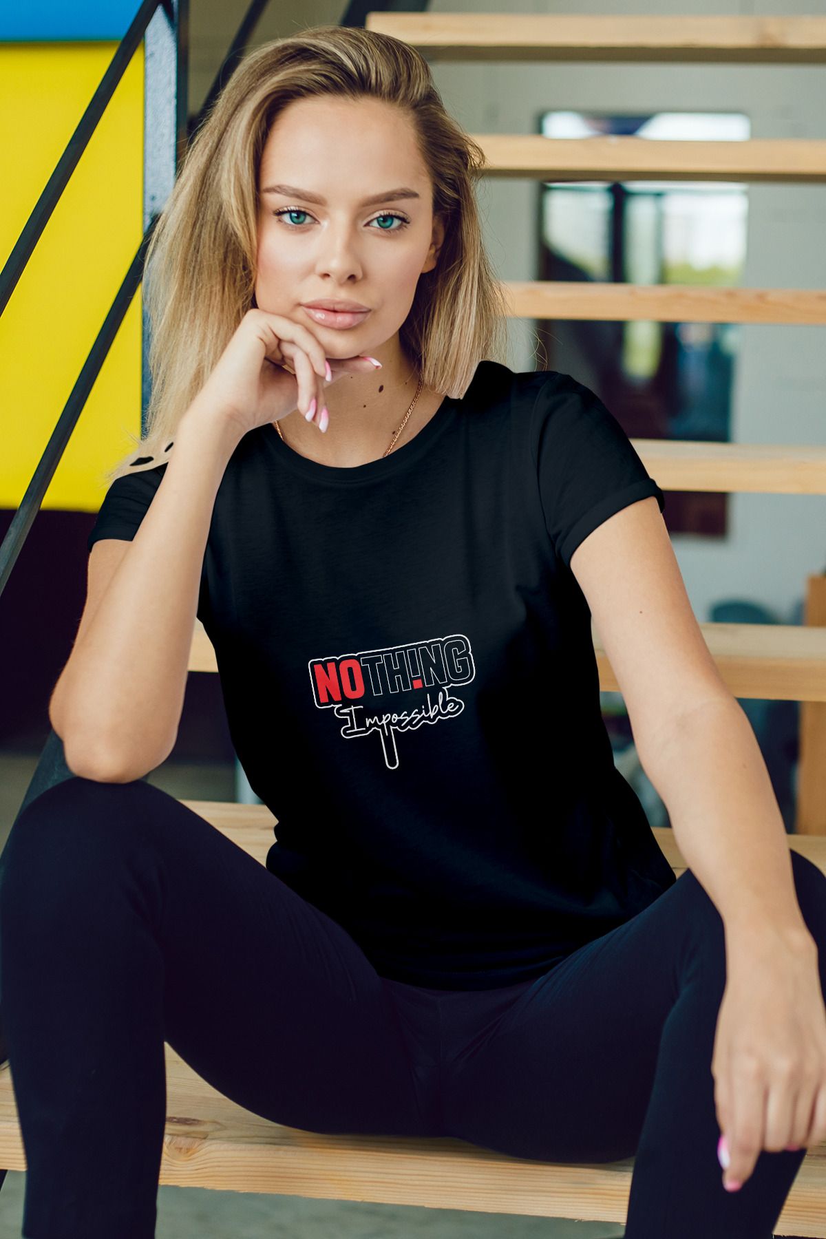 Decrift Nothing Impossible %100 Pamuk Kadın T-Shirt