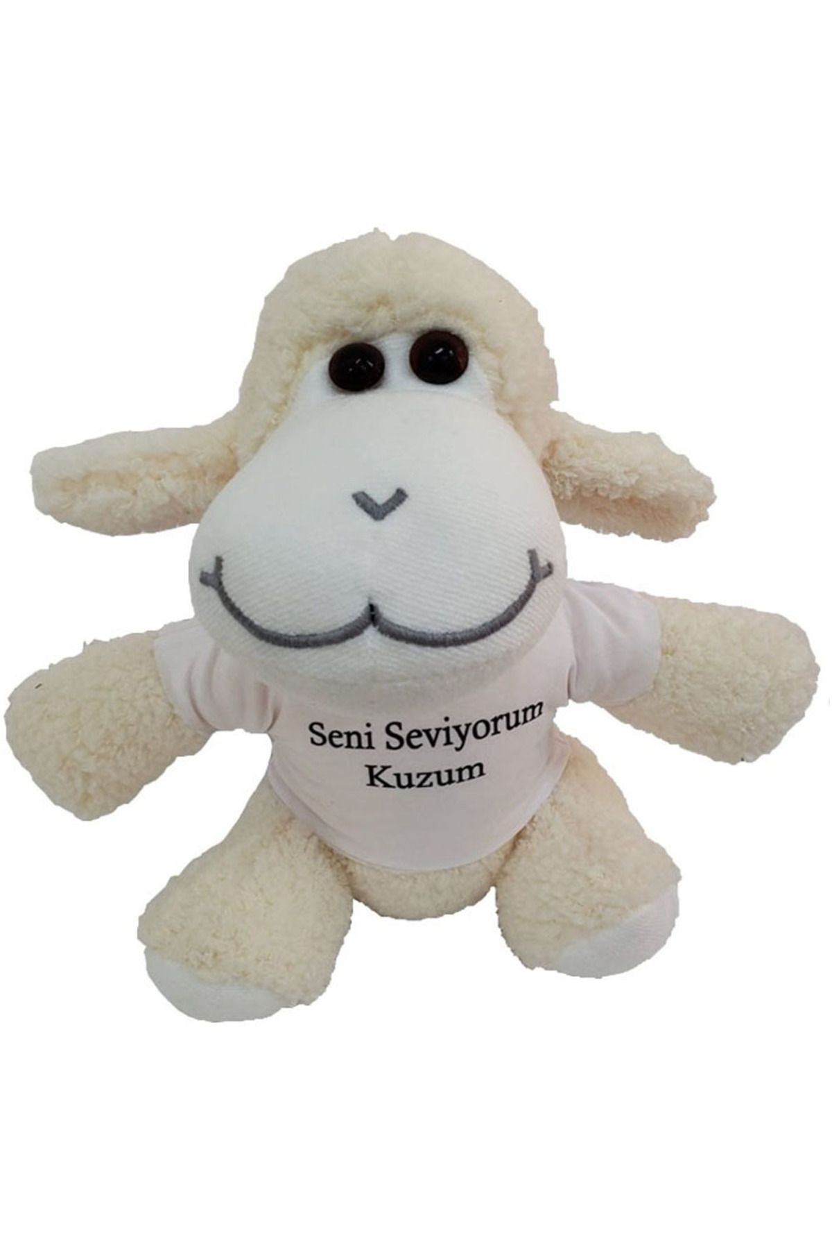 Çnrline Seni Seviyorum Kuzum Tişörtlü Peluş Kuzu Oyuncak