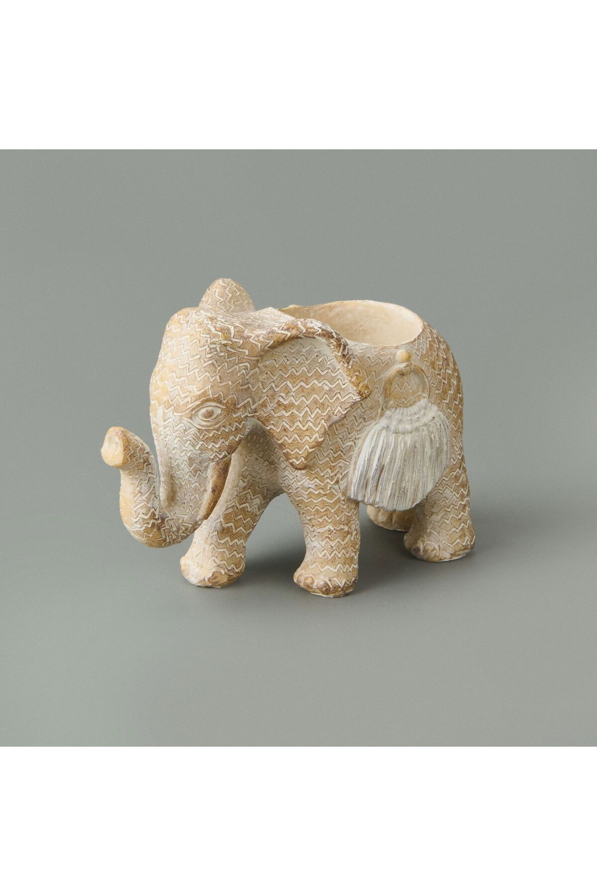 ASPARTAM Elephant Mumluk - Bej - 12x8 cm