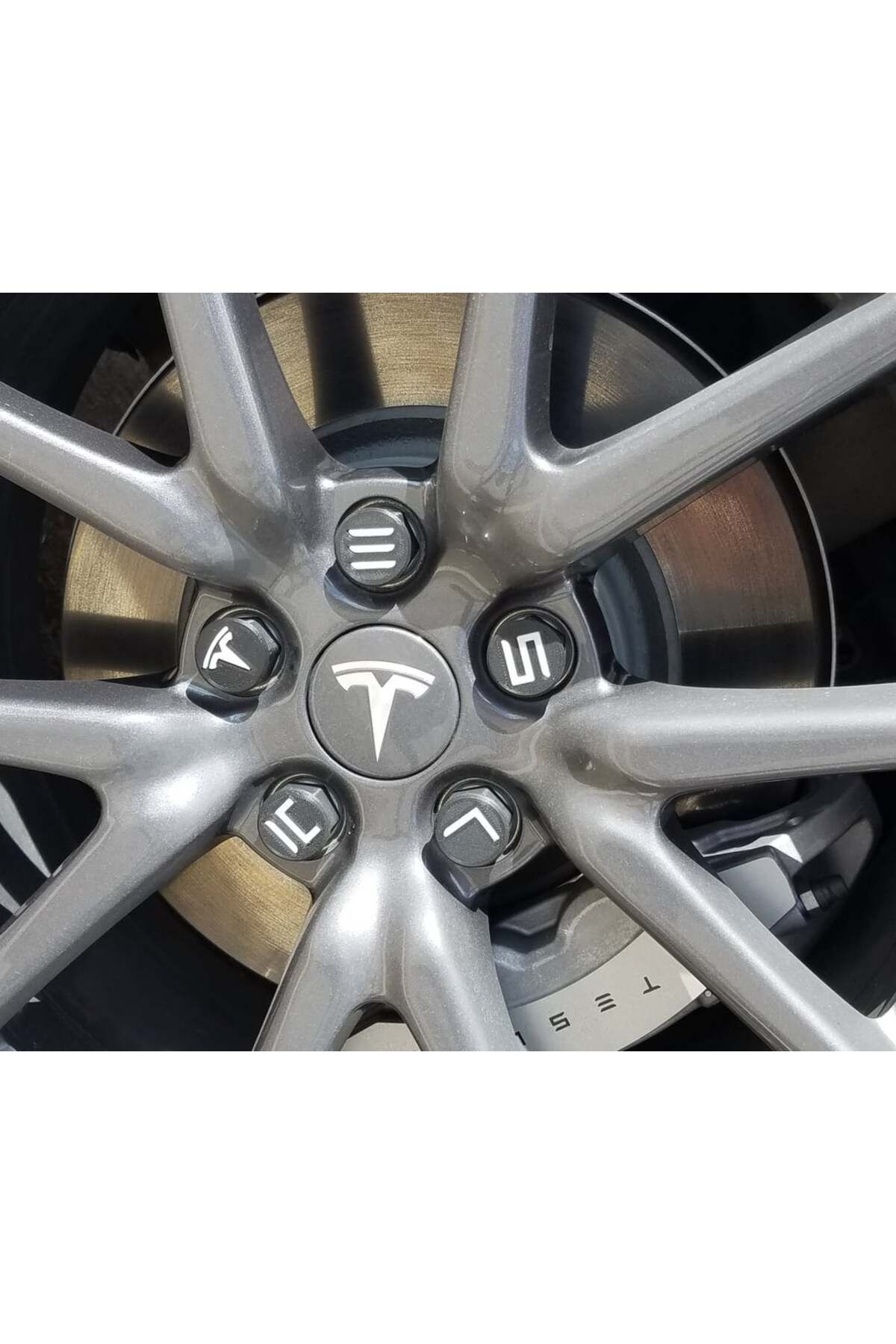 Lucest Aero Tekerlekler İçin Tesla Lug Uyumlu Nut Kapağı (plastik Aparattır!!!)