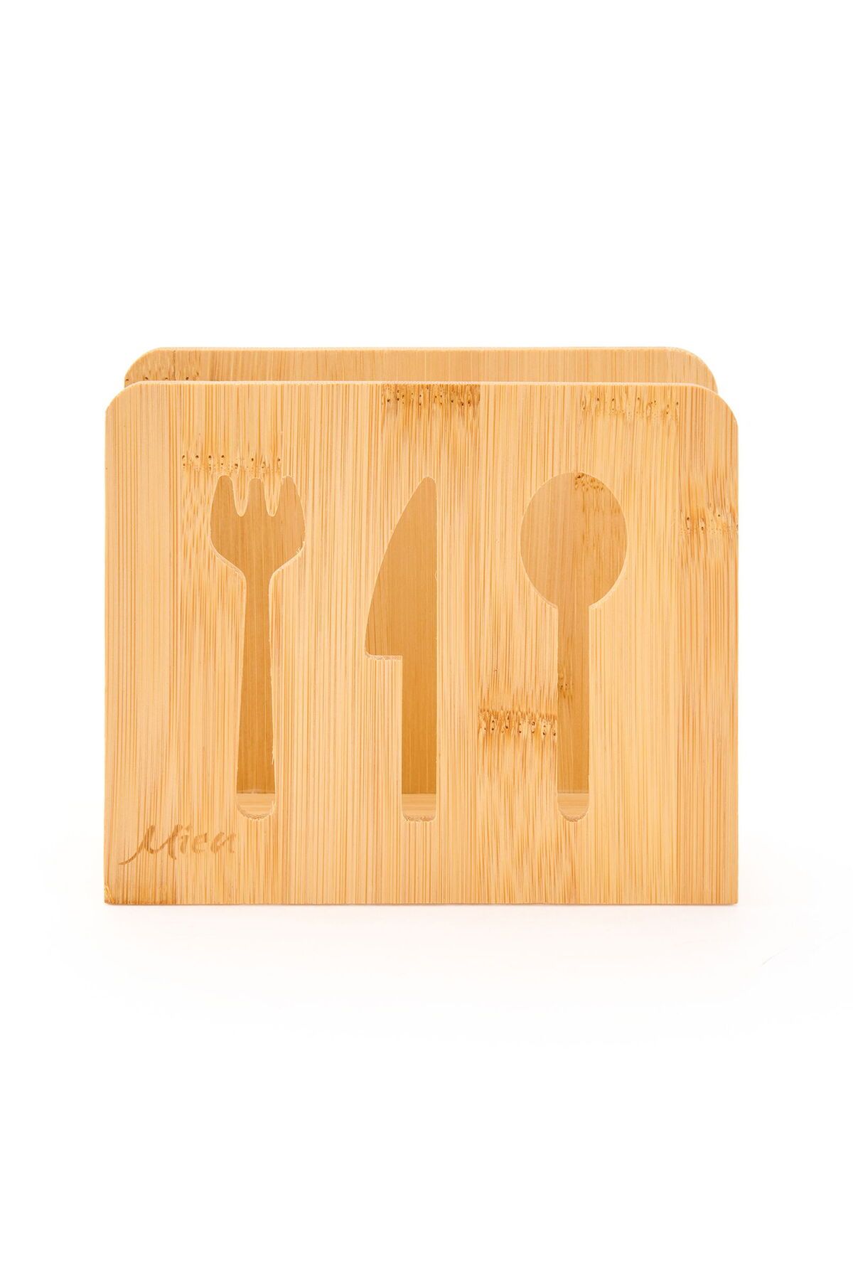 ASPARTAM Bambu Dik Peçetelik - Kahverengi - 14 cm