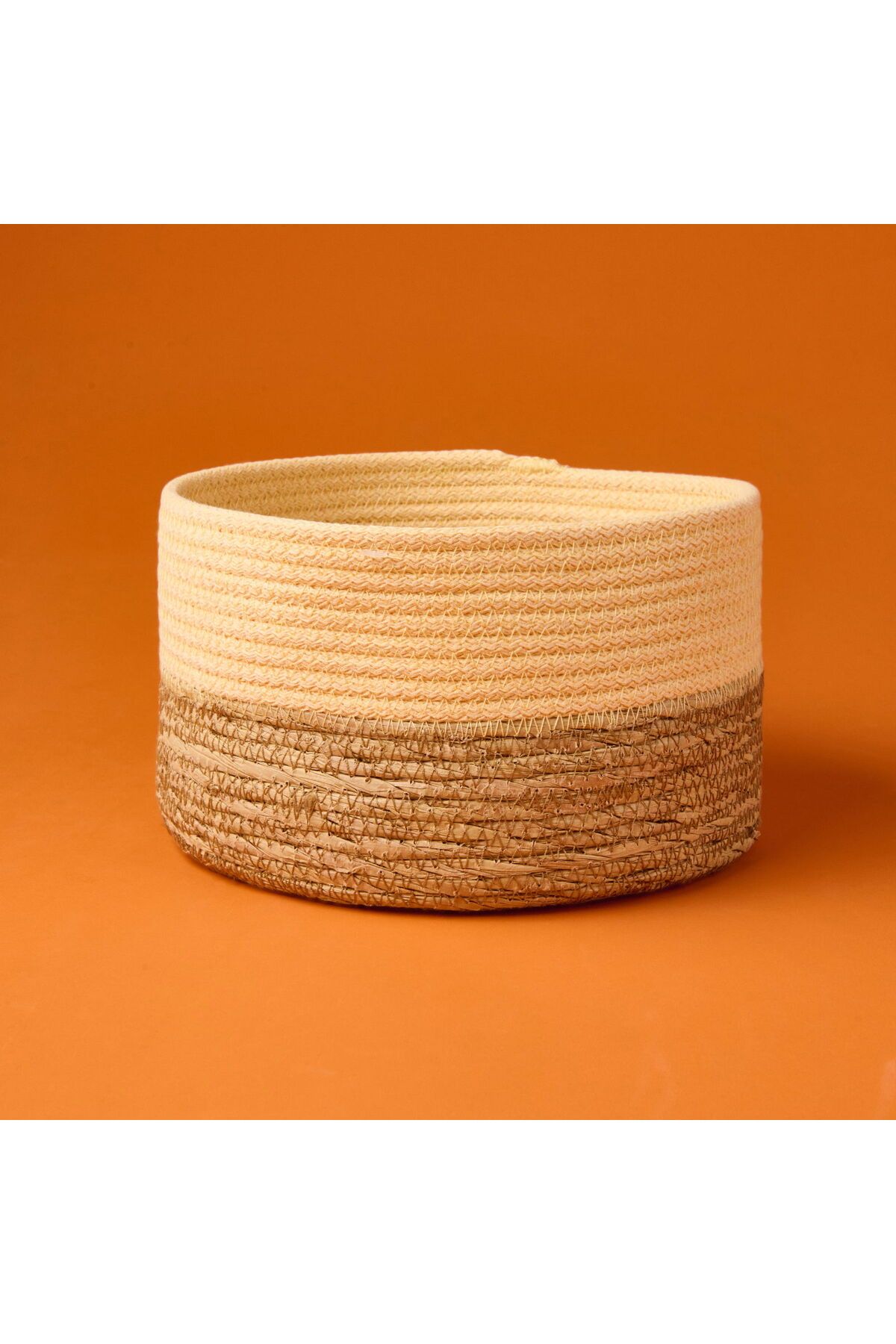 ASPARTAM Living Sun Madness Büyük Dekoratif Sepet - Bej / Kahverengi - 22x12 cm