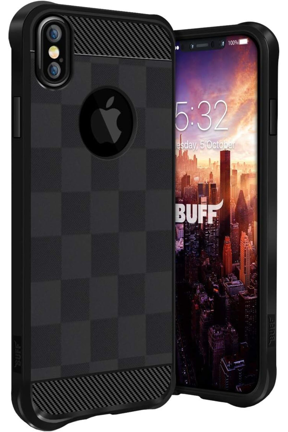 STOREMAX ELZ iPhone X Black Armor Kılıf FRNTR 1127478