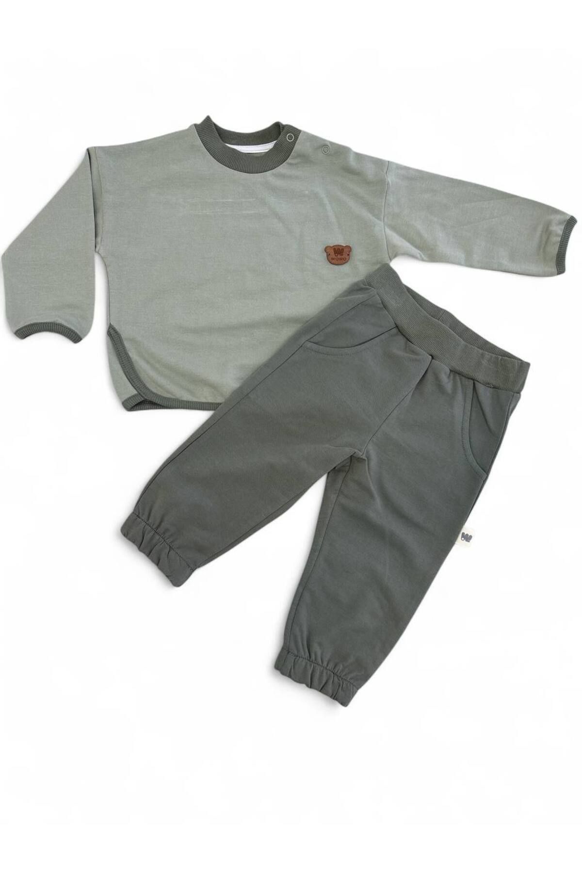 WOWOKİDS MEVSİMLİK 2'Lİ TAKIM PANTALON 2İP %100 PAMUK
