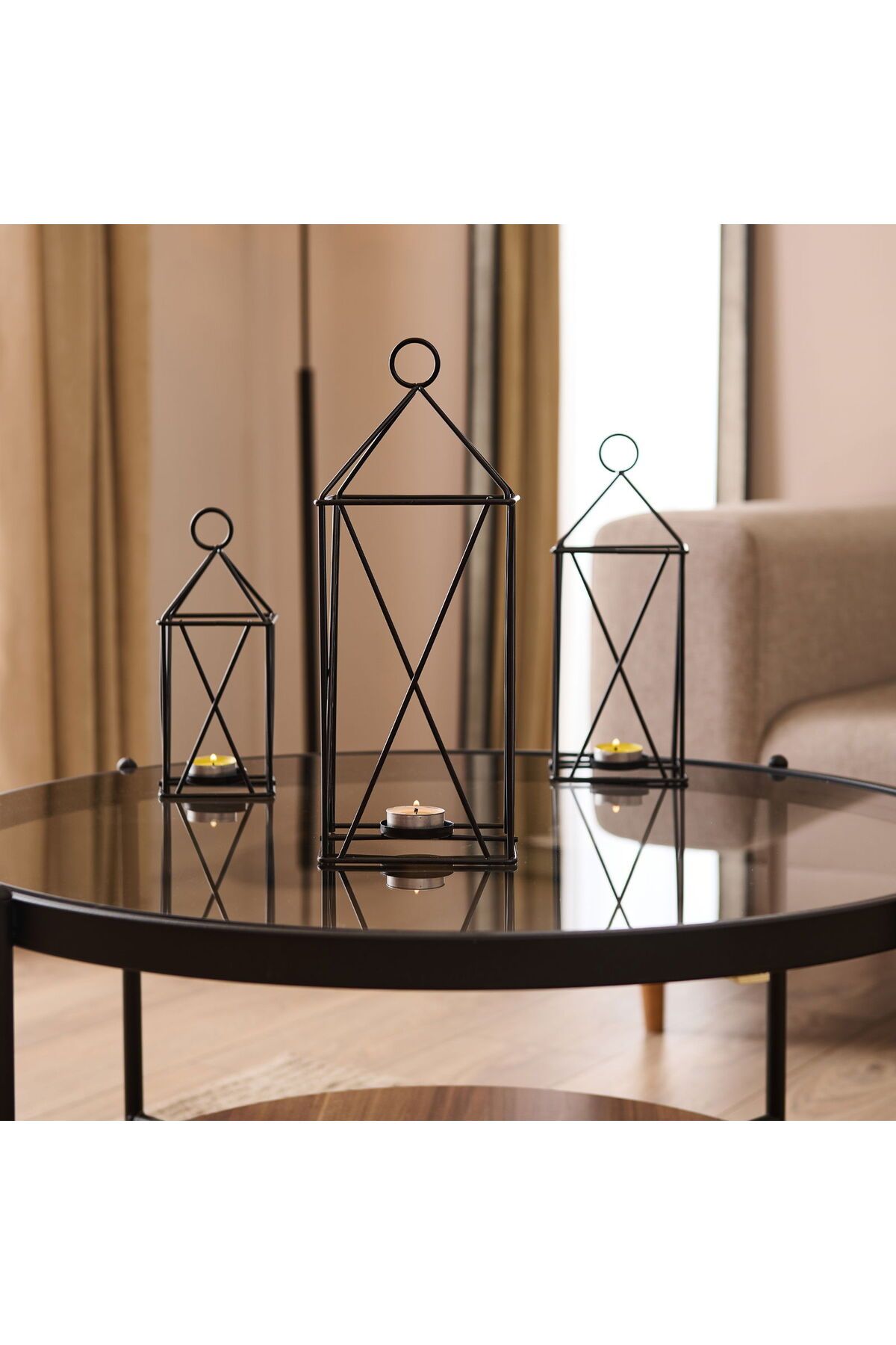 ASPARTAM Dekoratif Mum Feneri - 36x13x13 cm