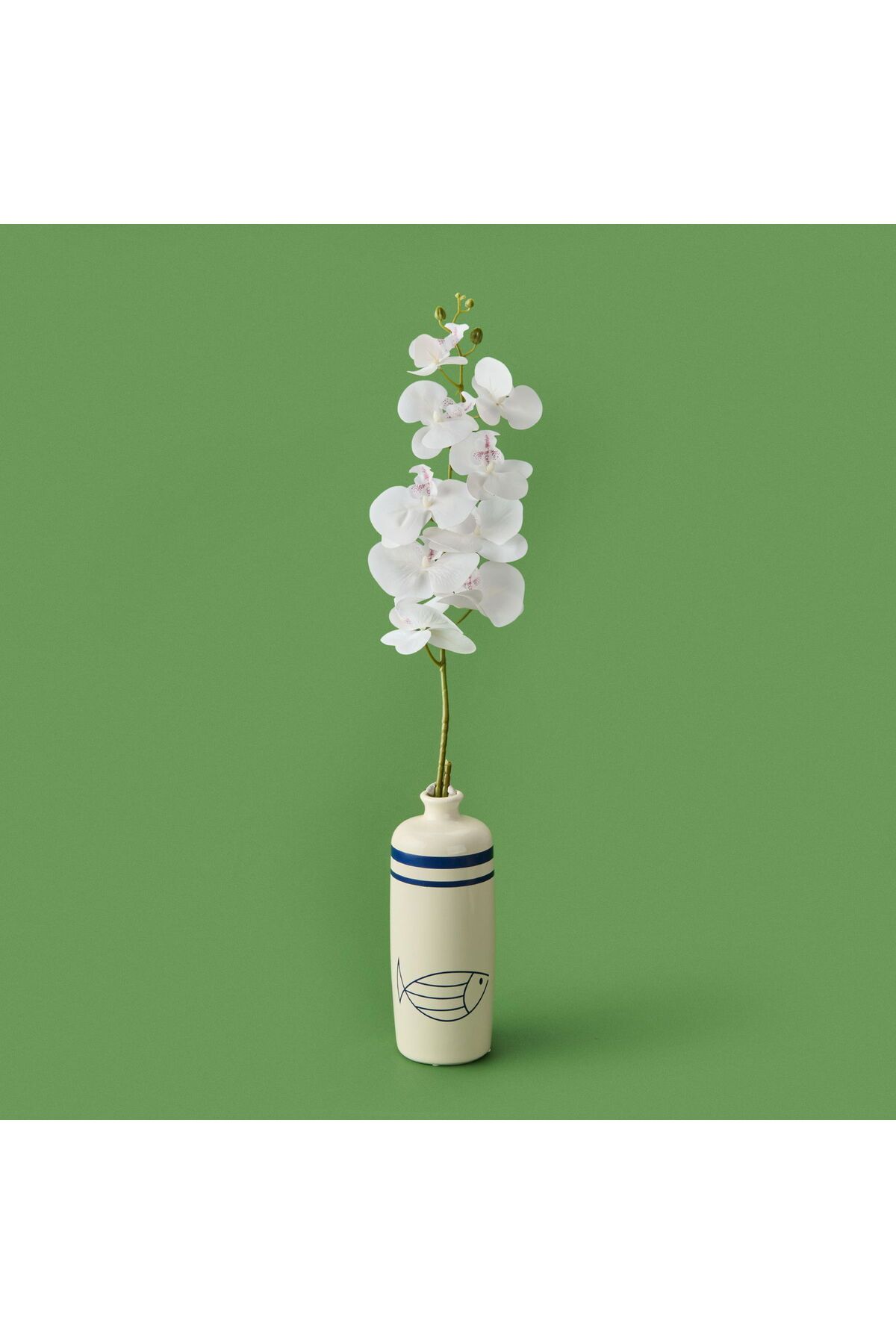 ASPARTAM Exclusive Orkide Yapay Çiçek - Beyaz - 105 cm