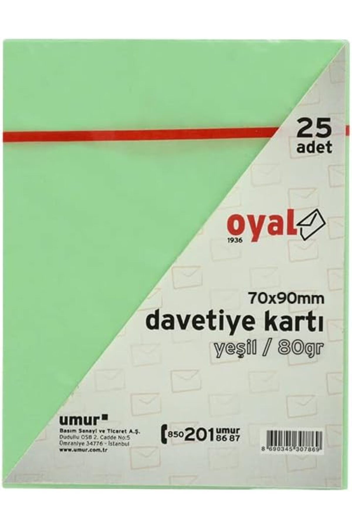 Mu Art Ahşap Mrt Renkli Dtiye Kartı, 7 x 9 cm, 25'li Paket, 80 gr , Yeşil Art 871301