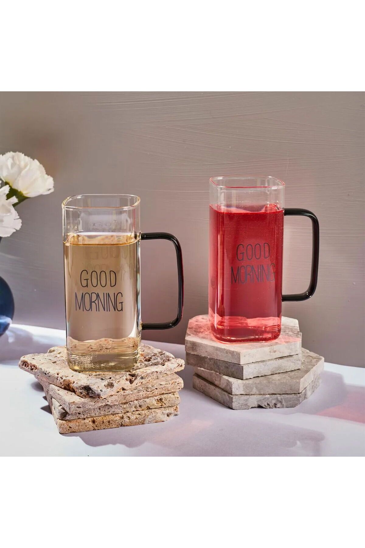 ASPARTAM 15867 Cortes Morning 2'li Kupa - Şeffaf - 400 ml
