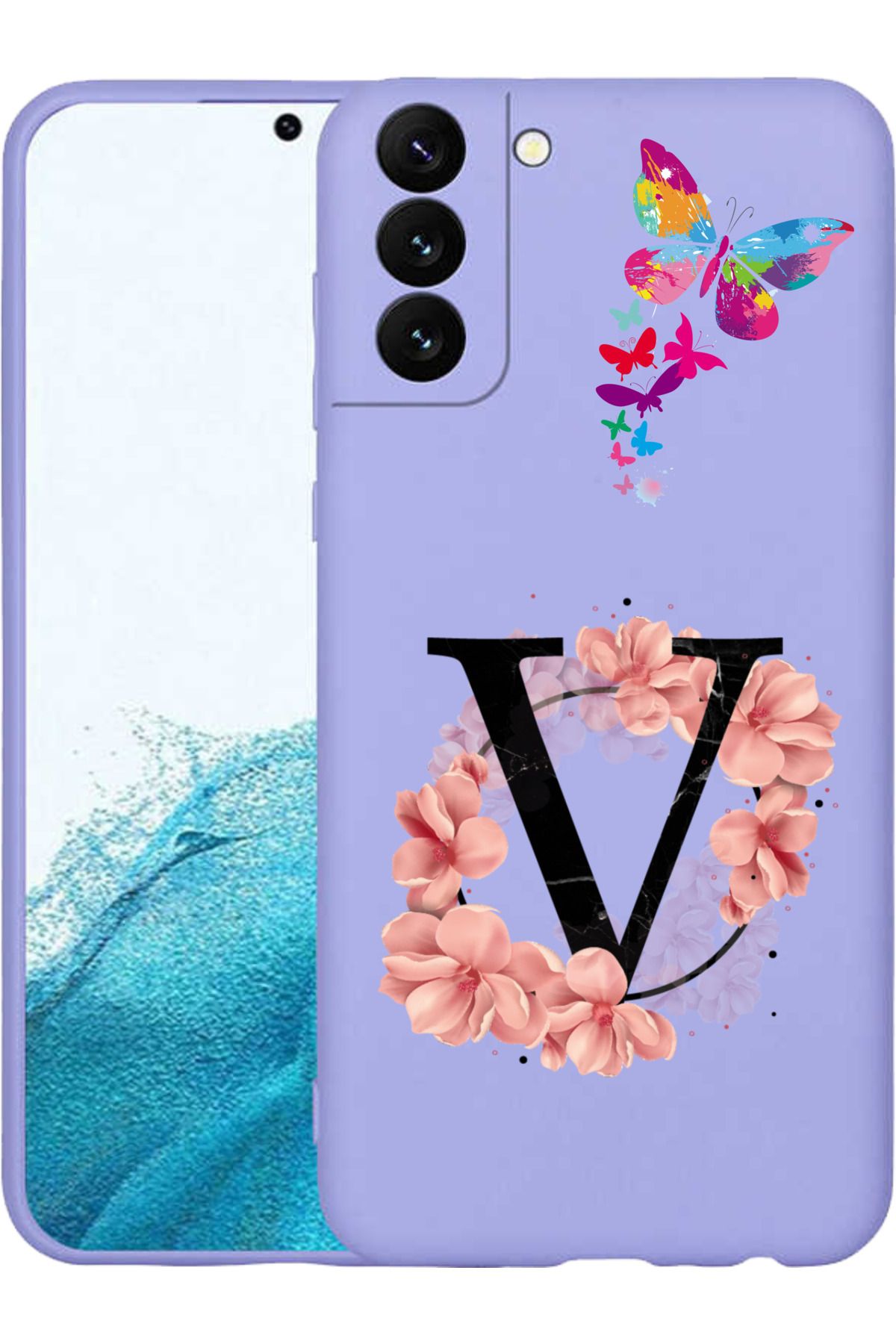 Rotaks Galaxy S22 Uyumlu Kılıf Lansman Kafide İç Yüzey İsme Özel Baskılı
