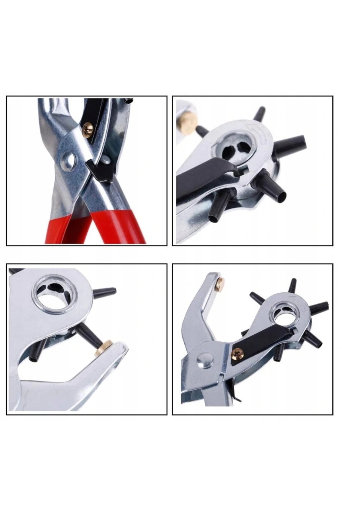 OEM-Cleste perforator pivotant pentru gaurit curele, tip preducea, 22 cm, varfuri intarite, 2.5-5 mm, ro 3