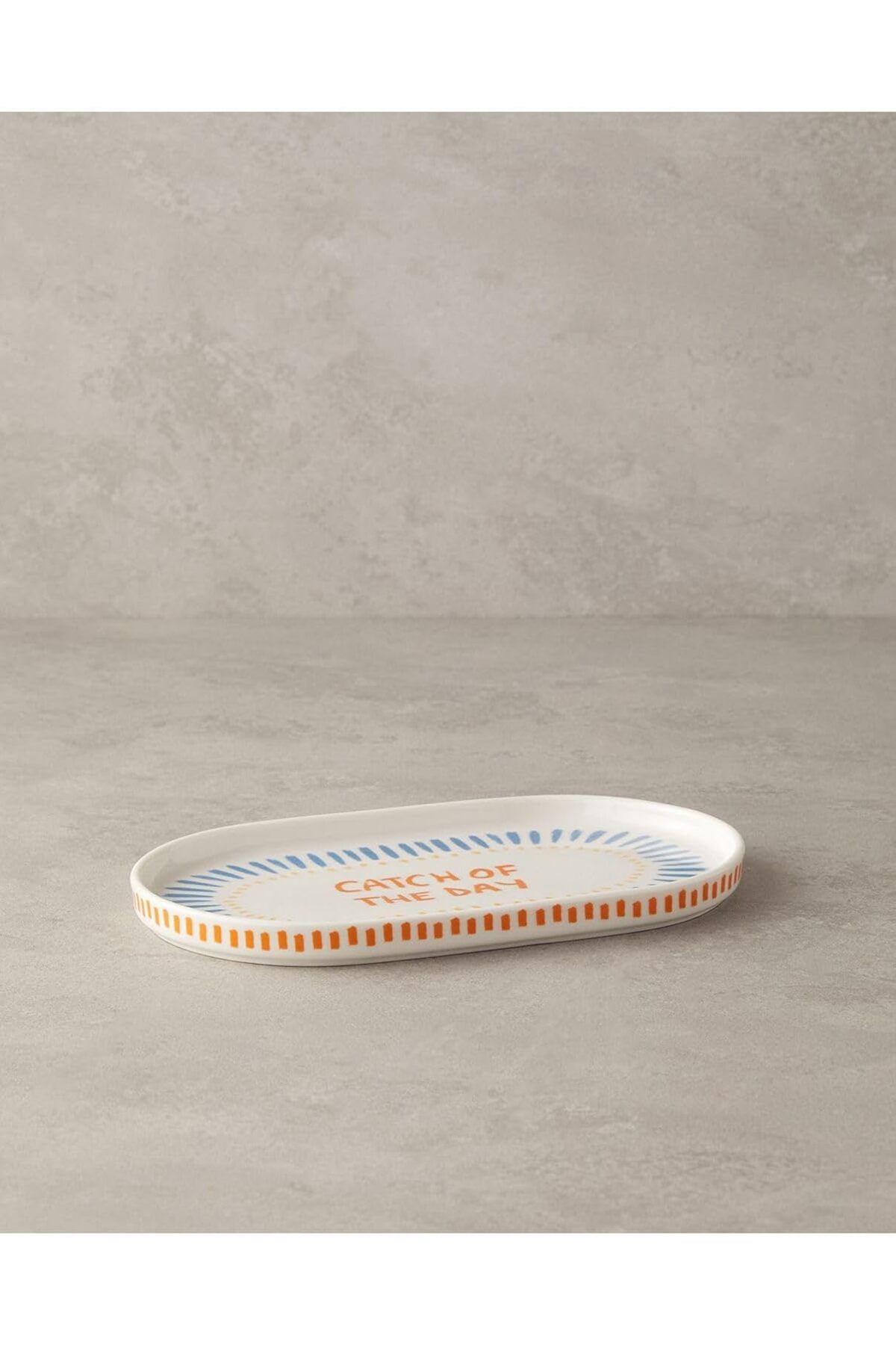 LUXE Home Flake Bone Porselen Kayık Tabak 20 Cm Renkli LXSHP 1055529