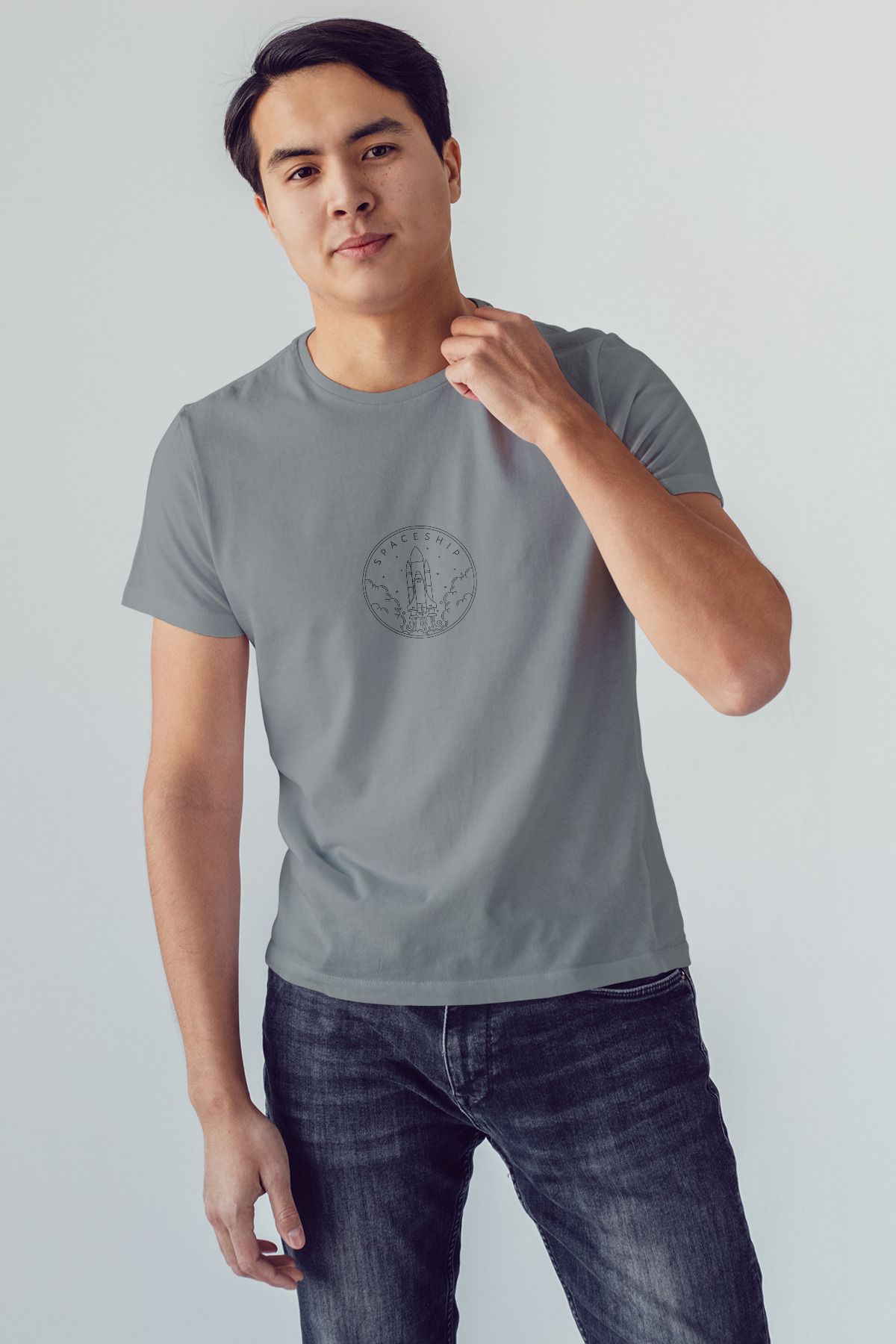 Decrift Spaceship %100 Pamuk Erkek T-Shirt