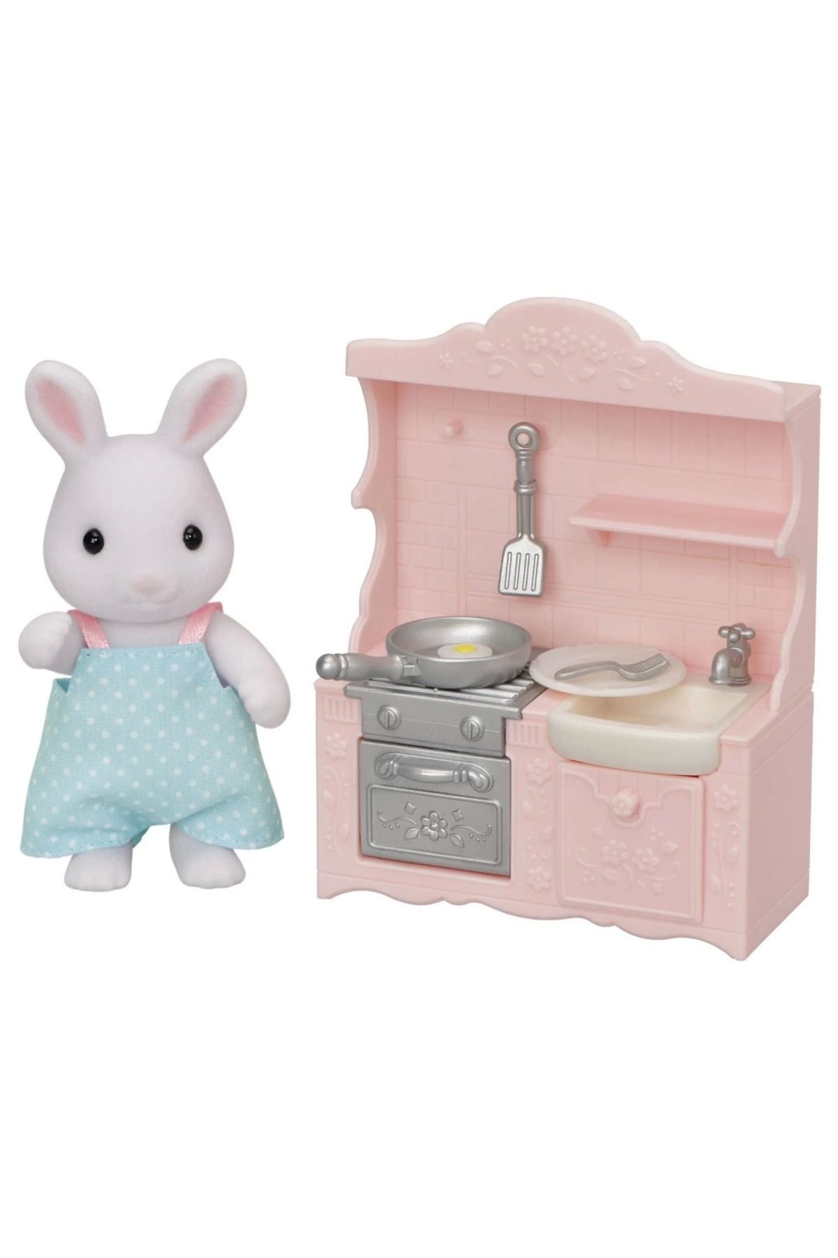 TOYFEST Sylvanian Families Kar Tavşanı Babanın Yemek Pişirme Seti