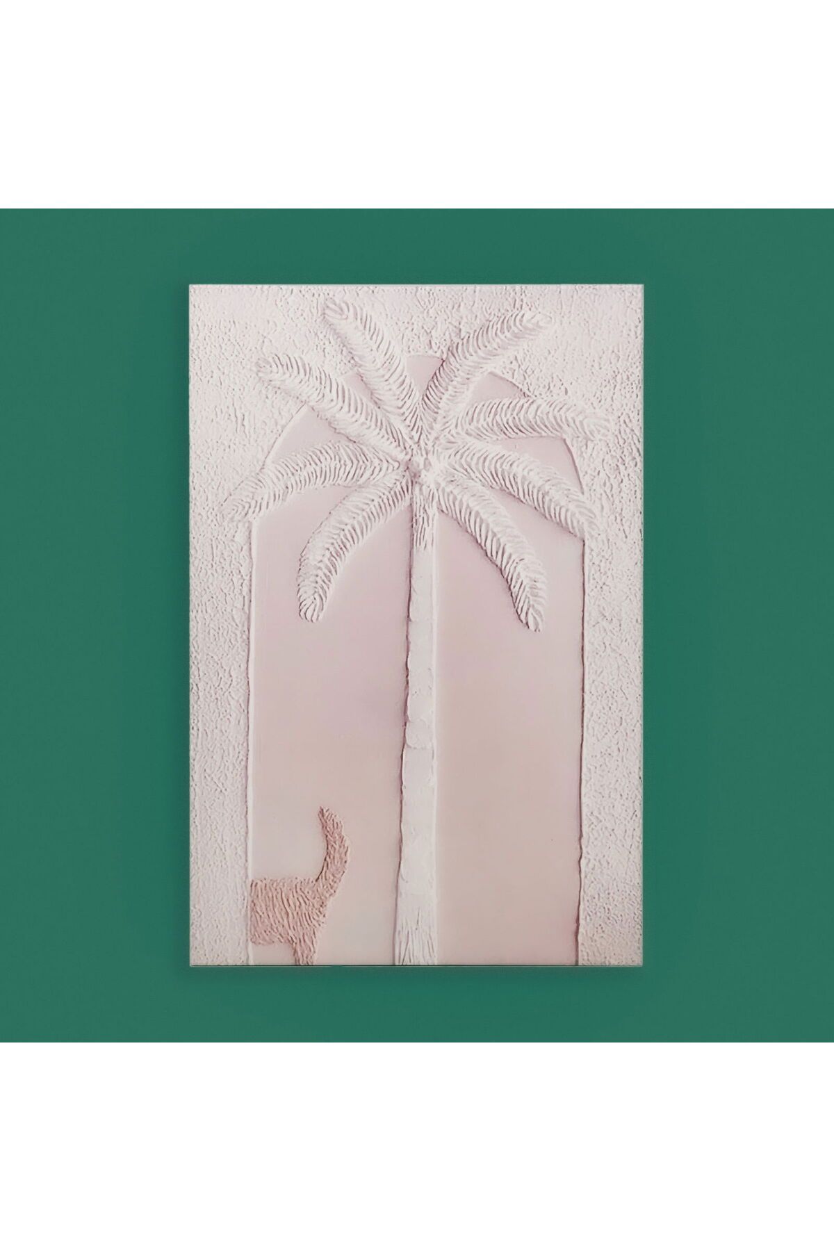 ASPARTAM Palm Breeze Kanvas Tablo - Krem - 90x60 cm